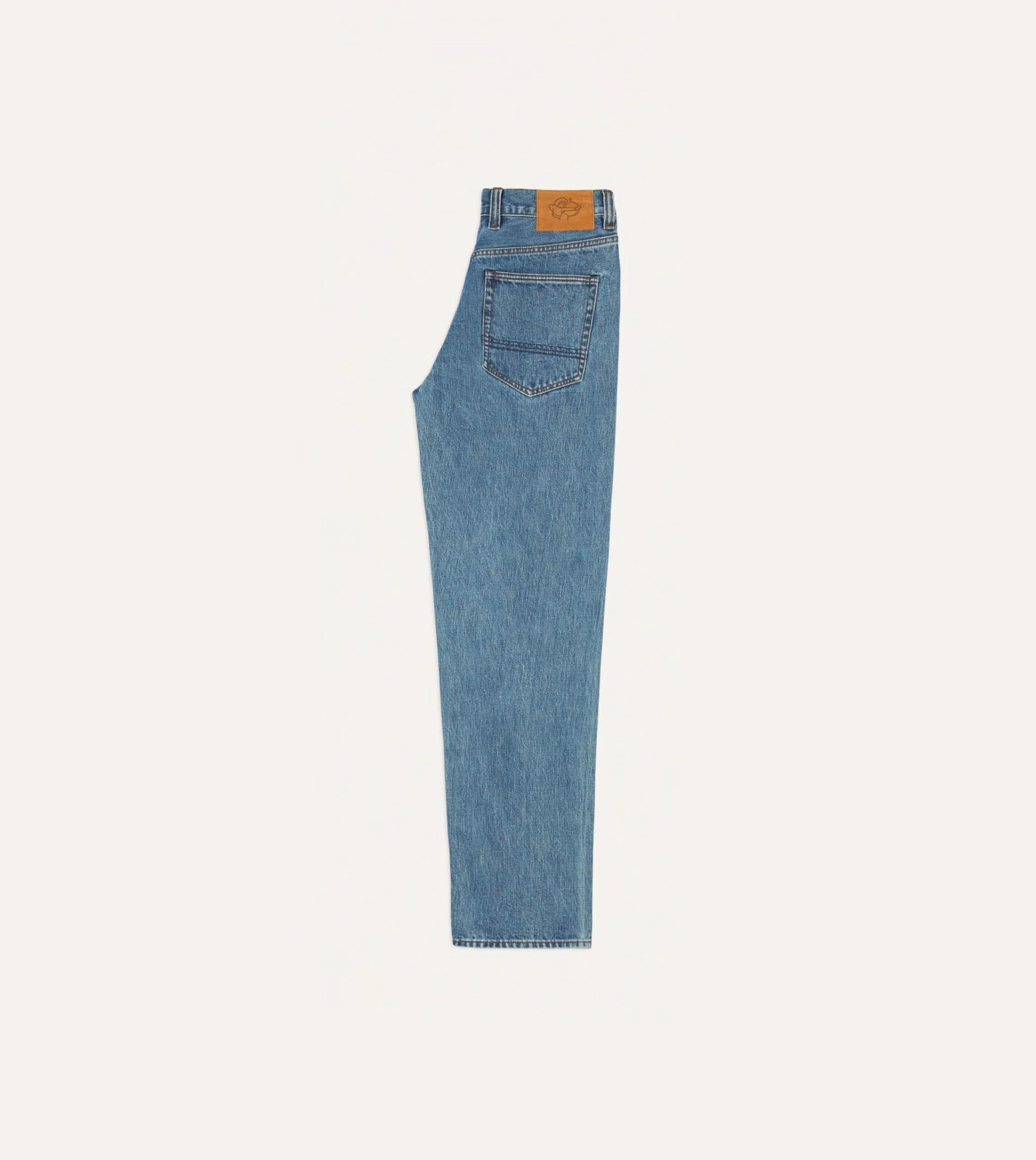 Bleach Wash 14.2oz Japanese Selvedge Denim Five-Pocket Jeans - Image 6