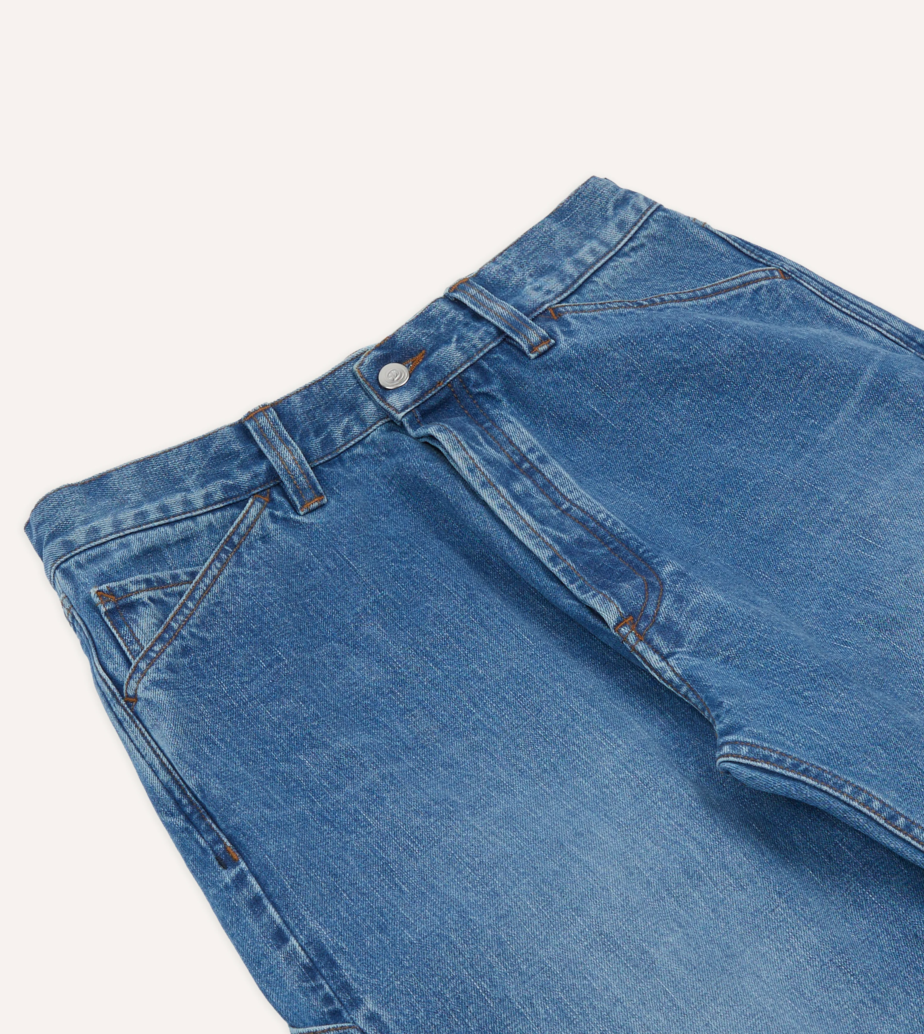 Custom Wash 14.2oz Selvedge Denim Painter Pants - Image 4