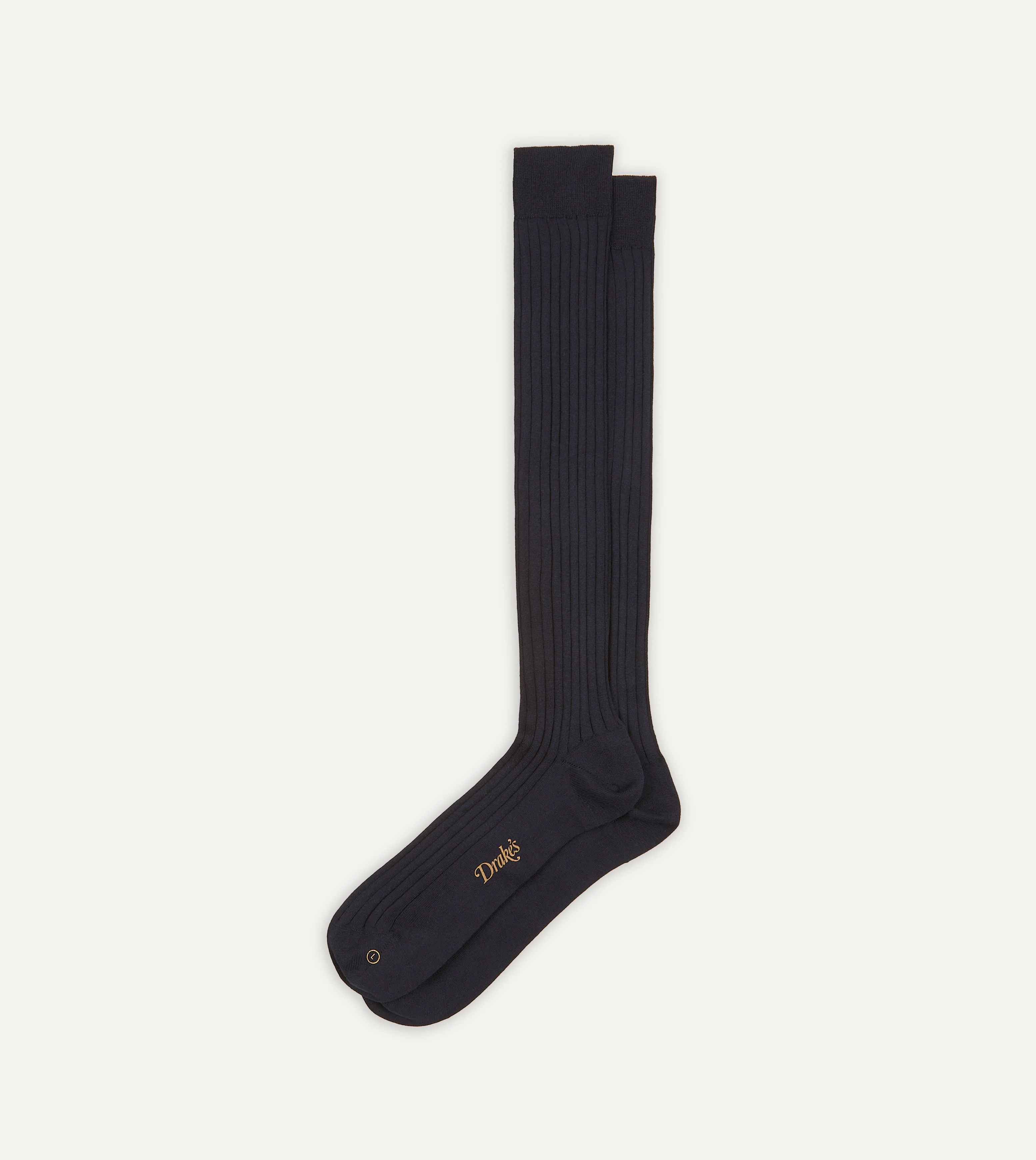 Dark Navy Cotton Over-the-Calf Socks - Image 4