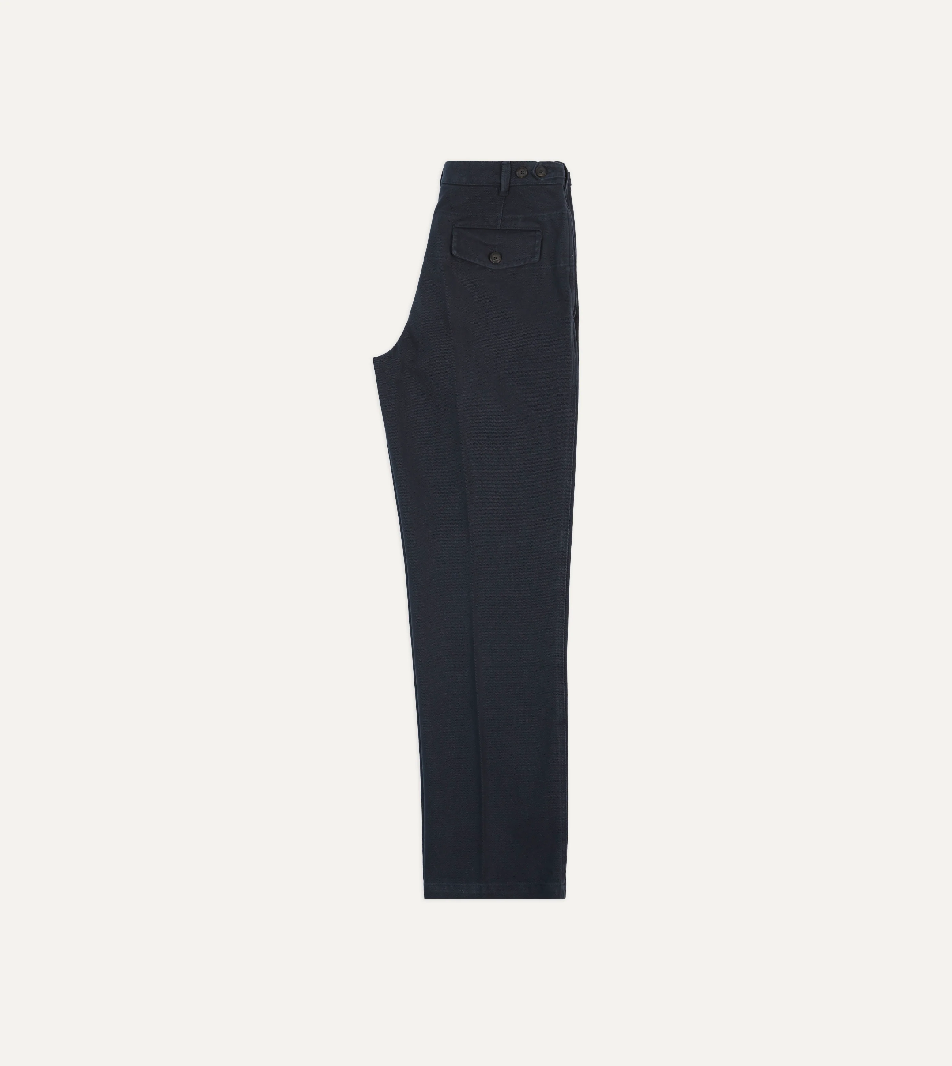 Dark Navy Heavy Cotton Twill Games Trousers - Image 6