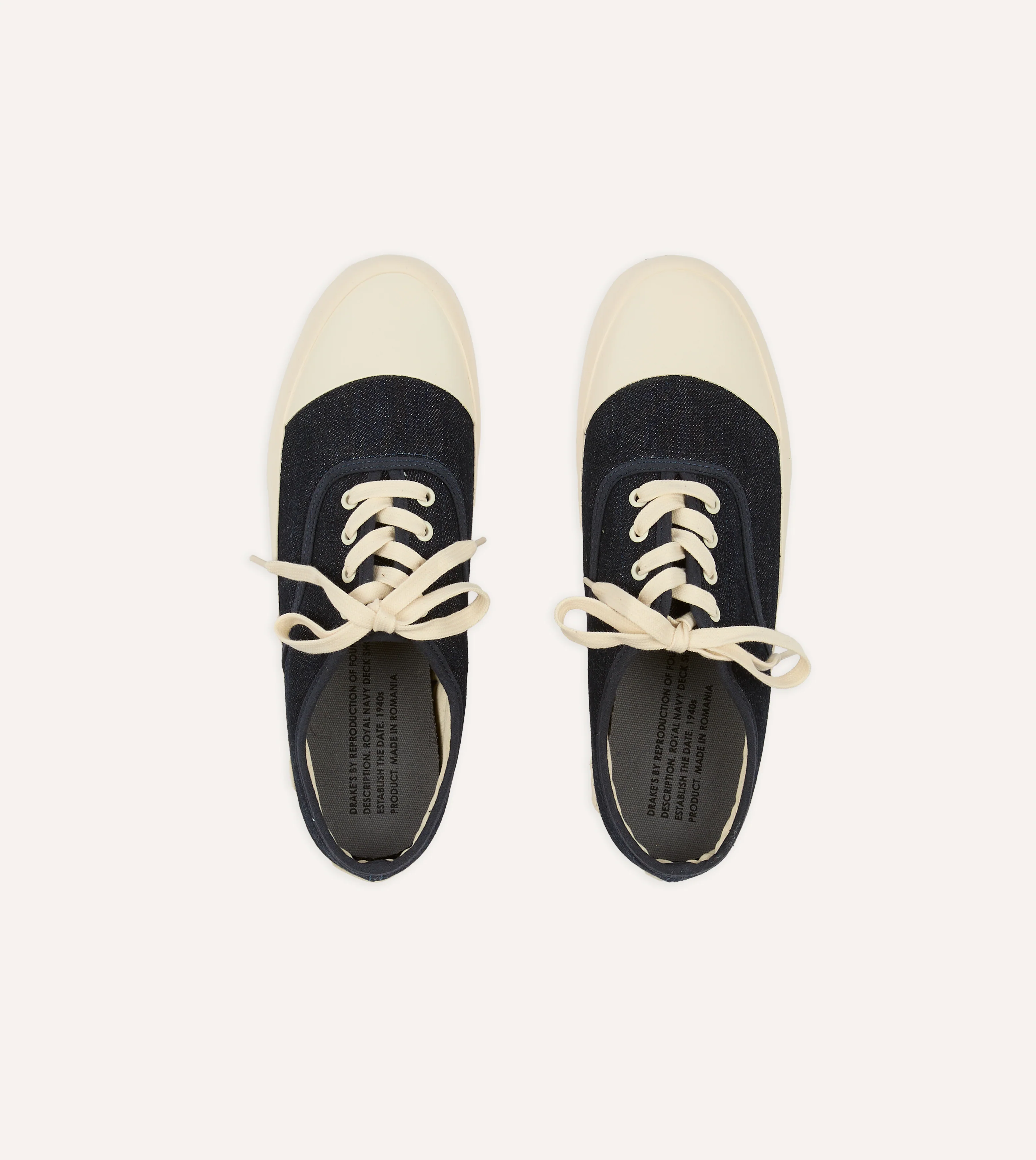 Drake's By Reproduction of Found Denim Military Trainer - Image 4