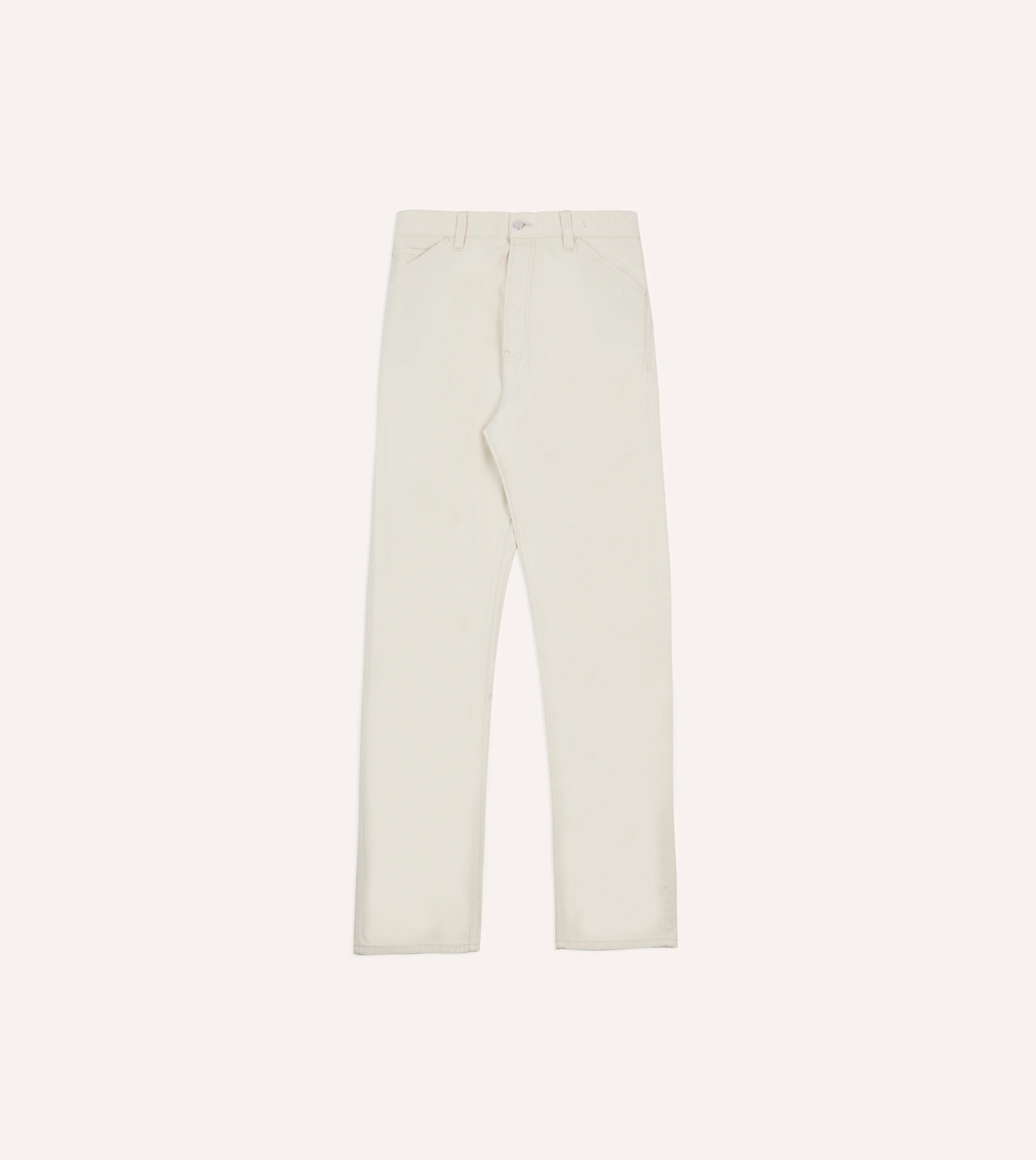 Ecru 12.7oz Selvedge Denim Painter Pants - Image 3