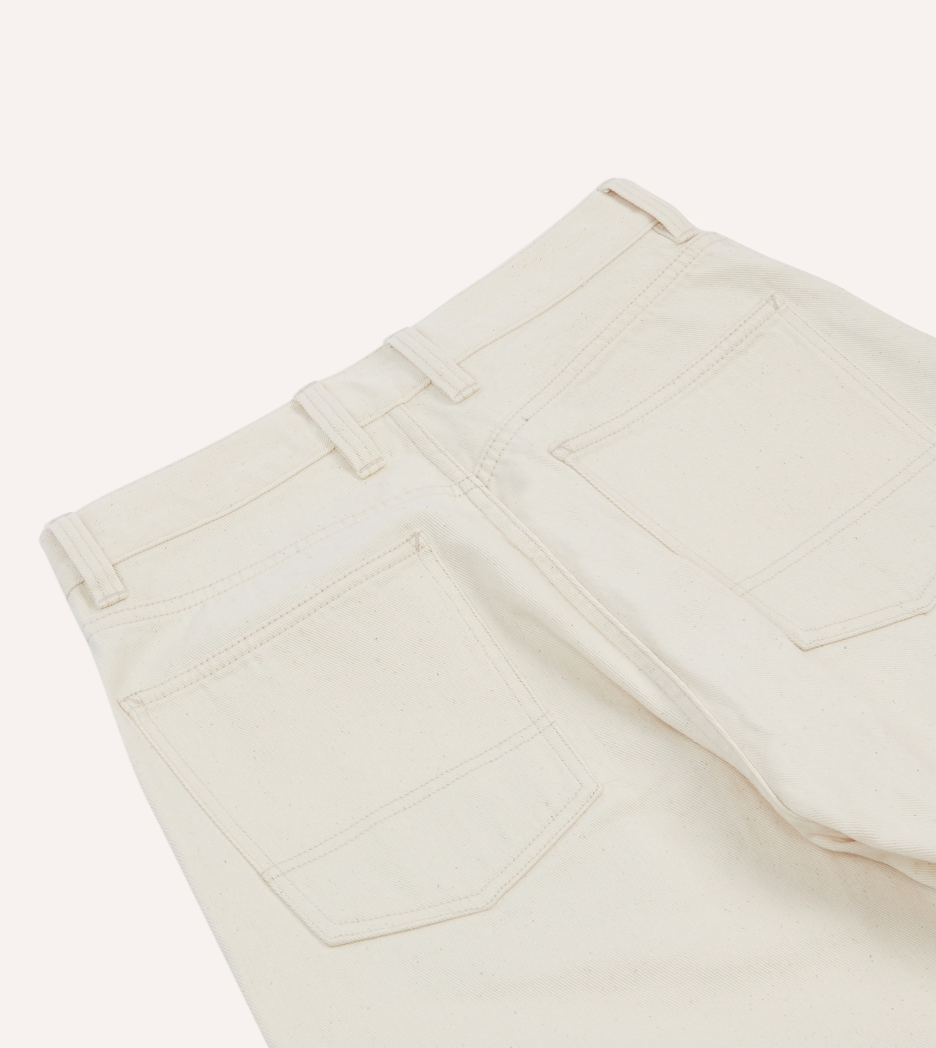 Ecru 12.7oz Selvedge Denim Painter Pants - Image 5