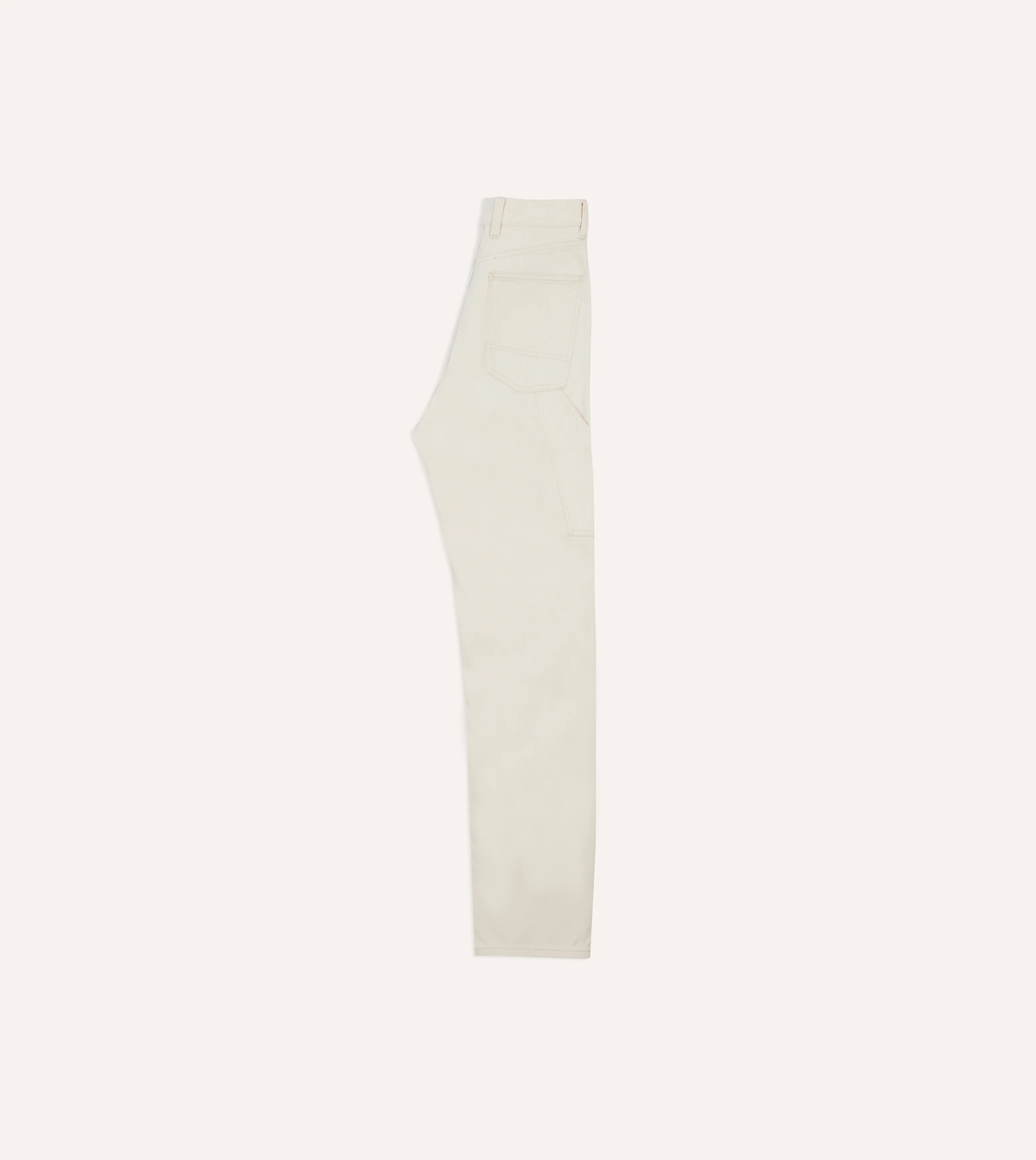 Ecru 12.7oz Selvedge Denim Painter Pants - Image 6