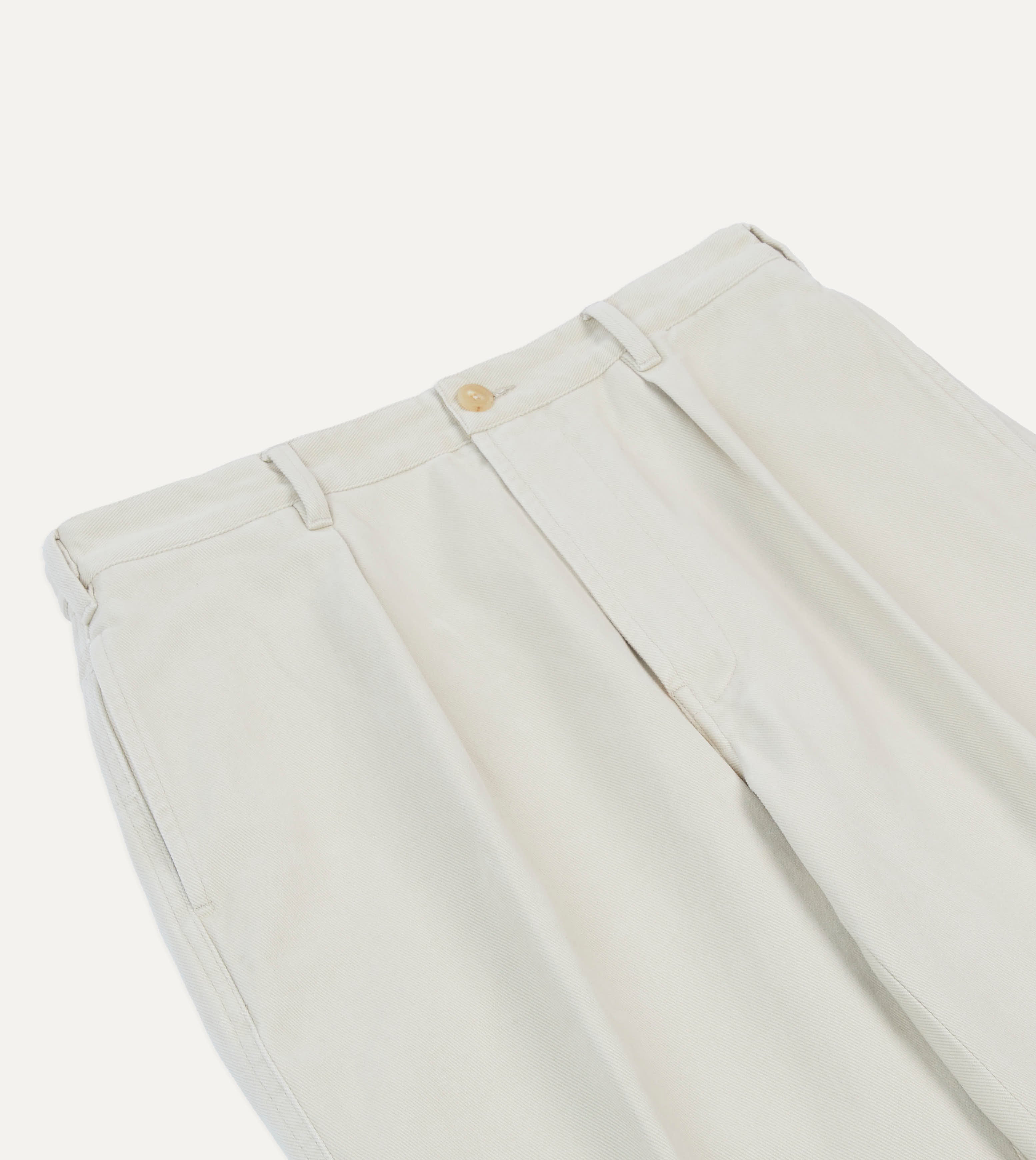 Ecru Heavy Cotton Twill Games Trousers - Image 4
