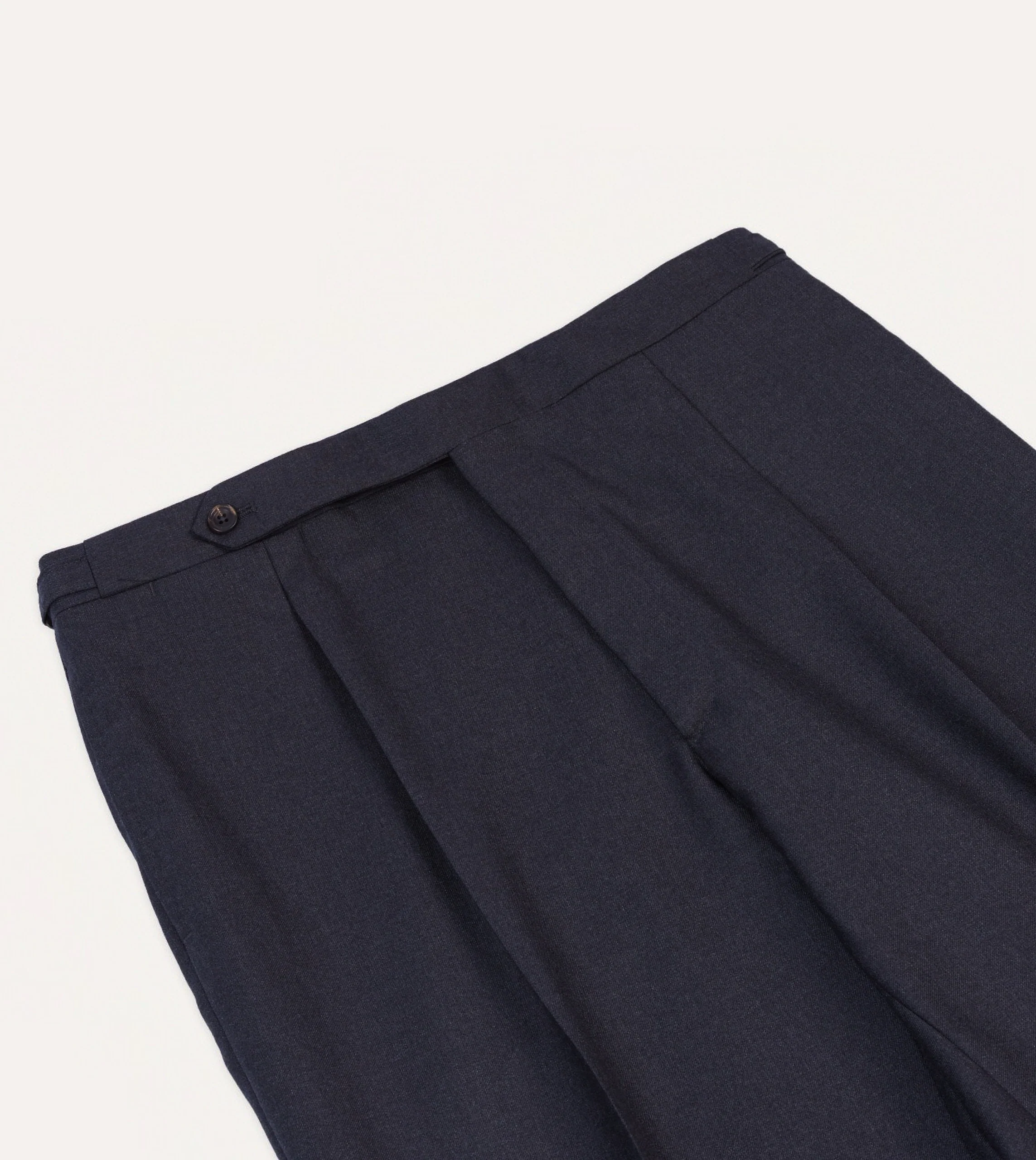 Grey Worsted Wool Single Pleat Trouser - Image 4
