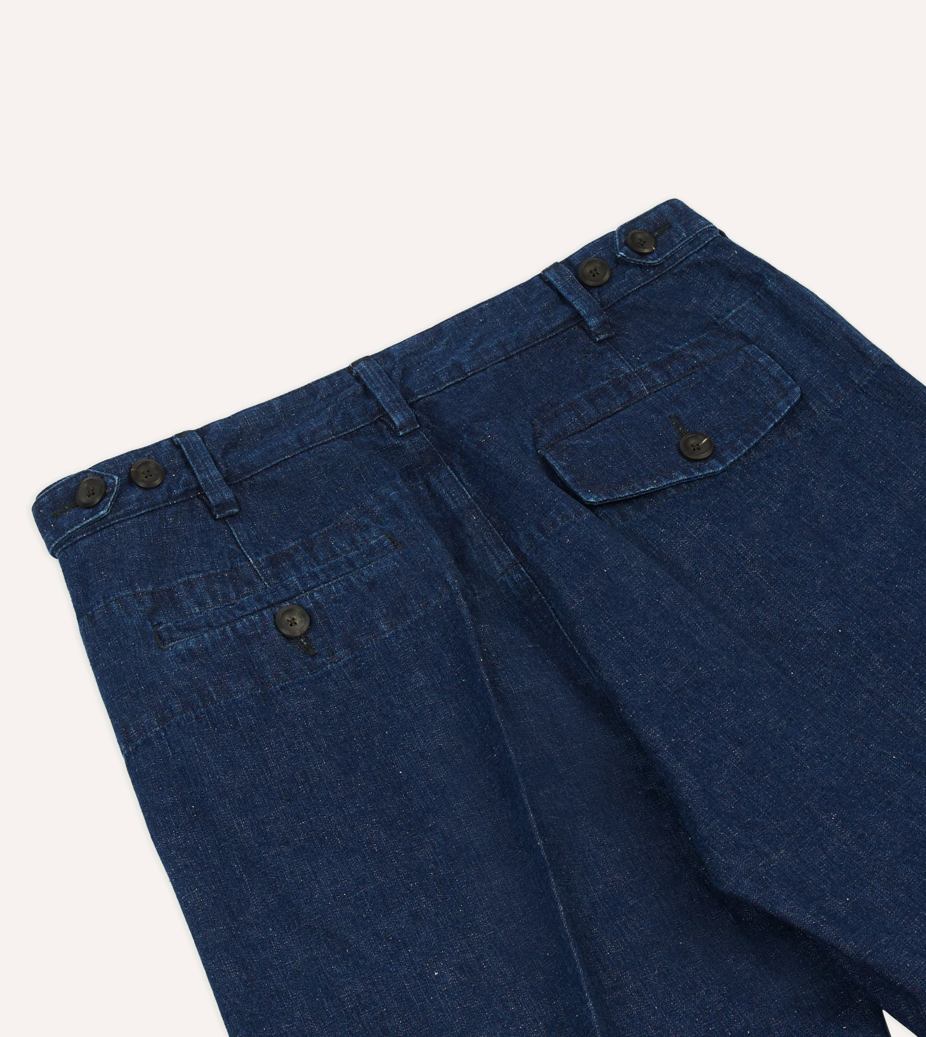 Indigo Cotton-Linen Games Trousers - Image 5