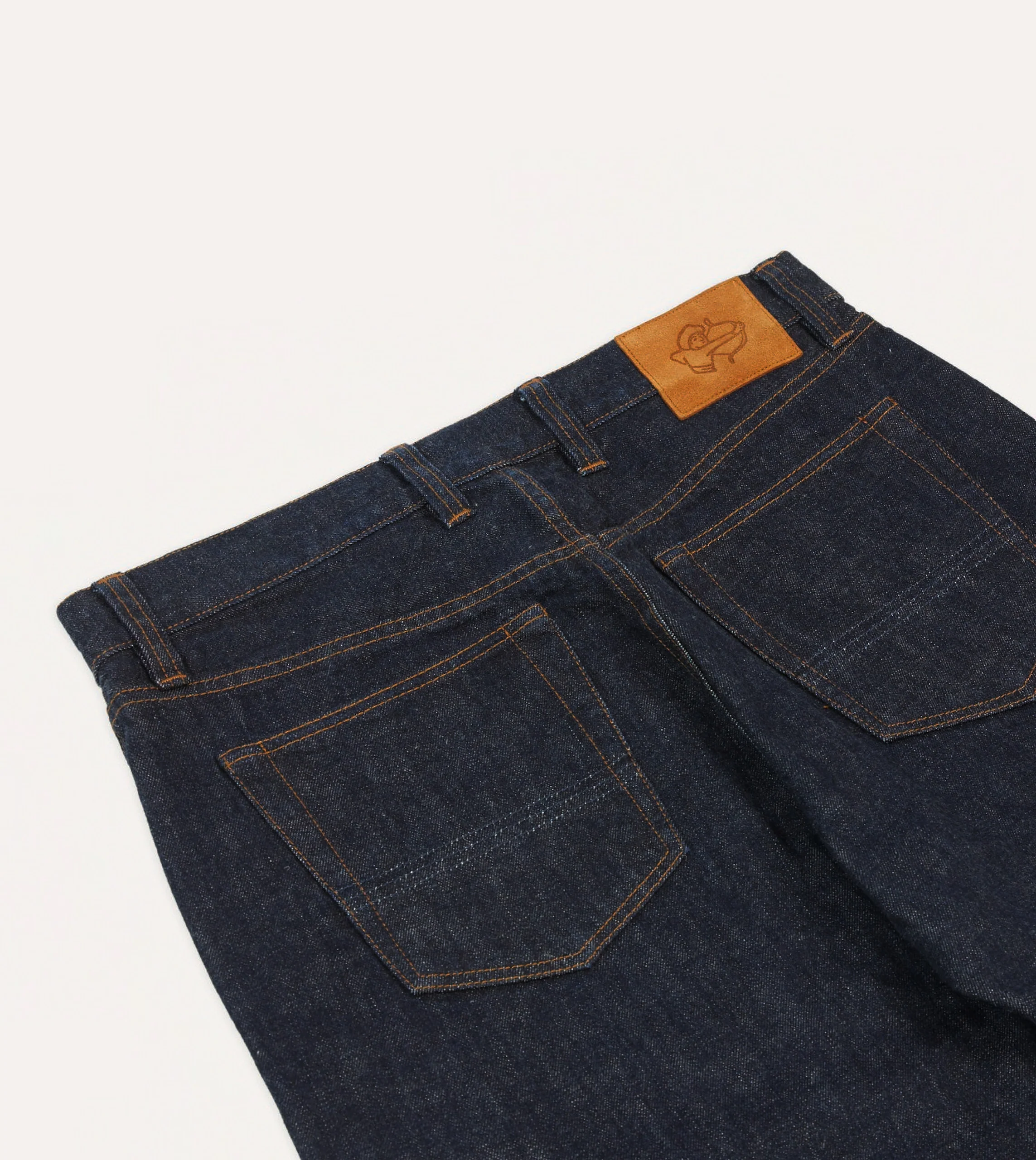Indigo Rinse 14.2oz Japanese Selvedge Denim Five-Pocket Jeans - Image 6