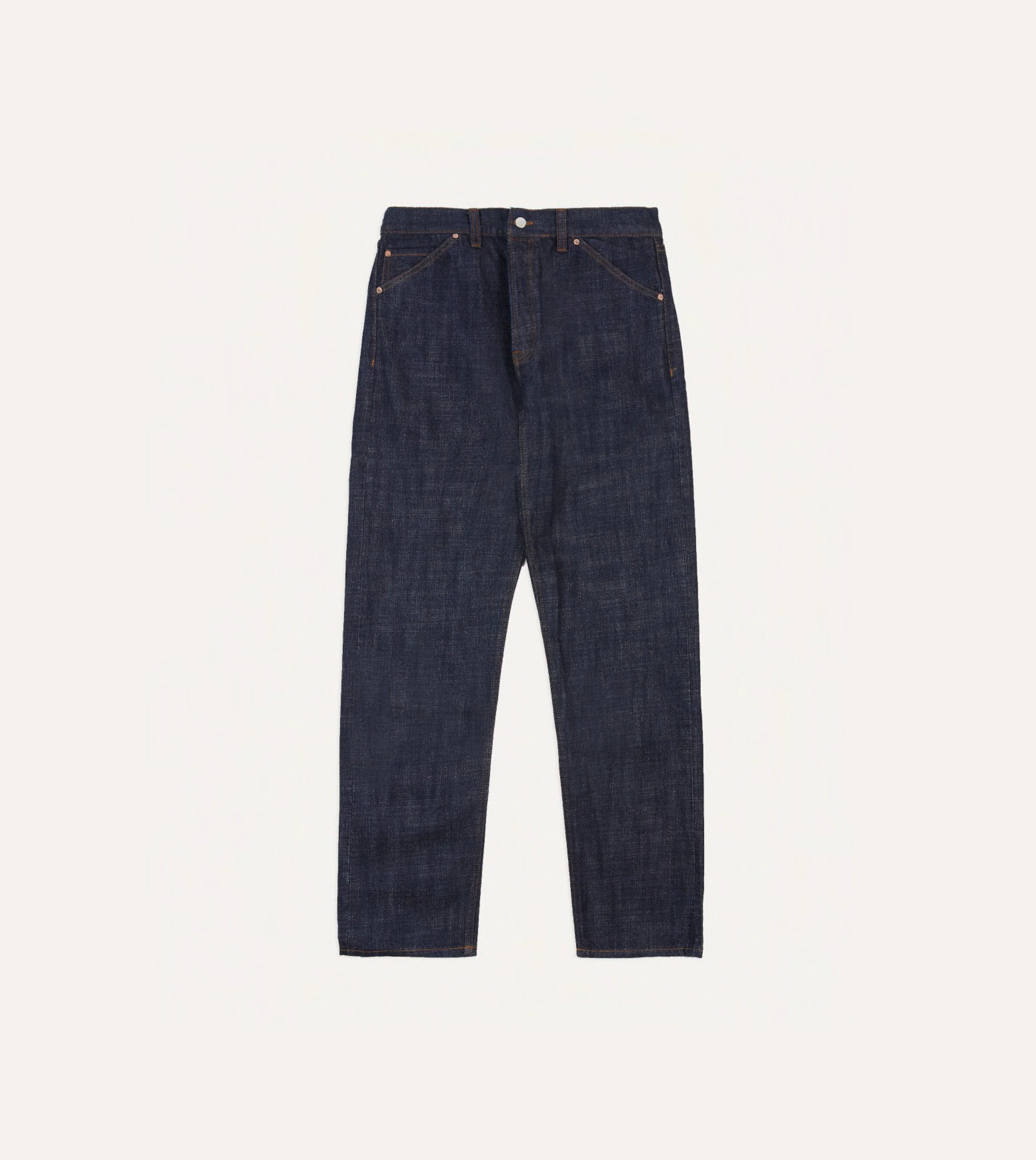 Indigo Rinse 15.5oz Japanese Selvedge Denim Five-Pocket Jeans - Image 3