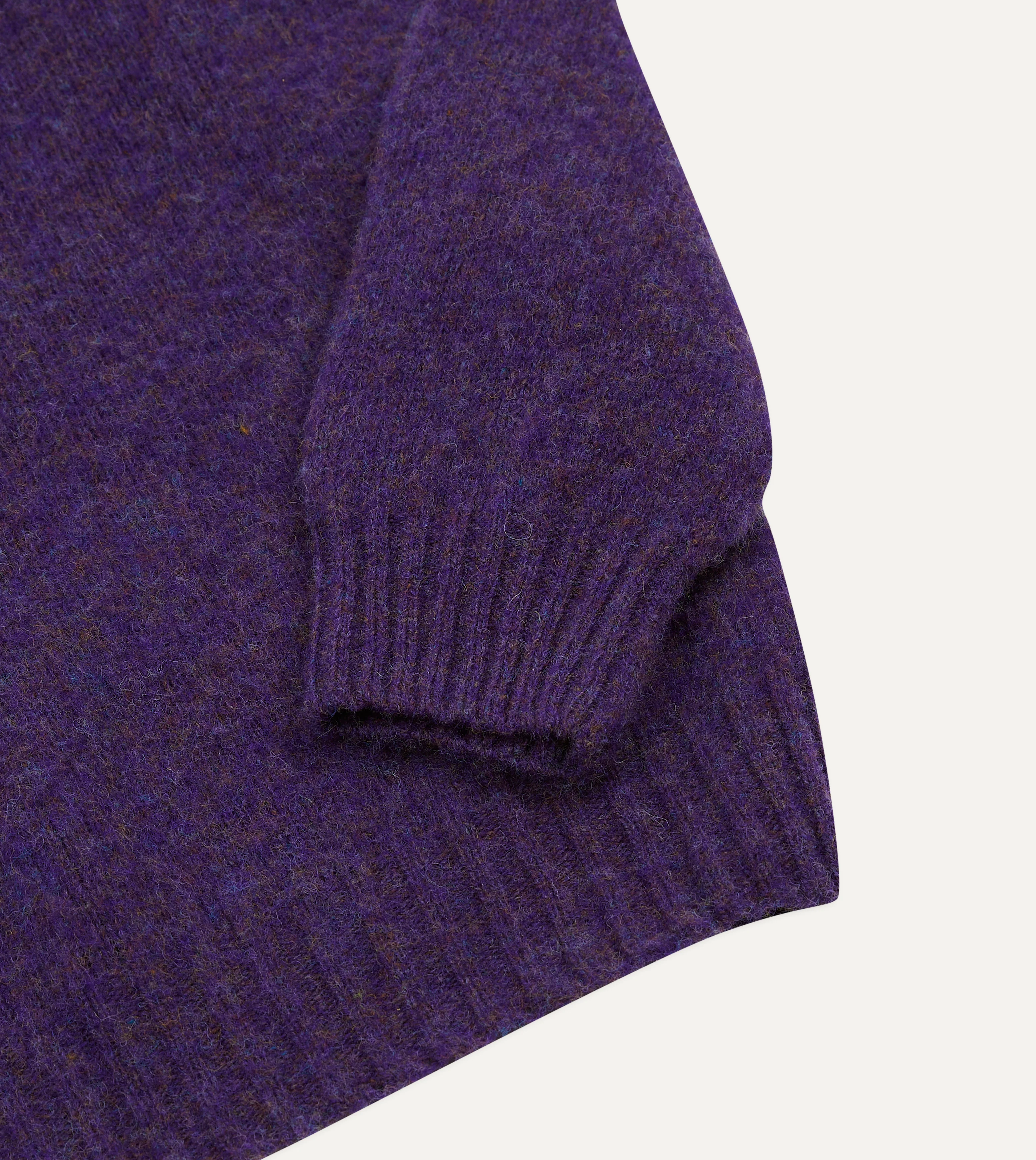 Lavender Brushed Shetland Crew Neck Jumper - Image 4