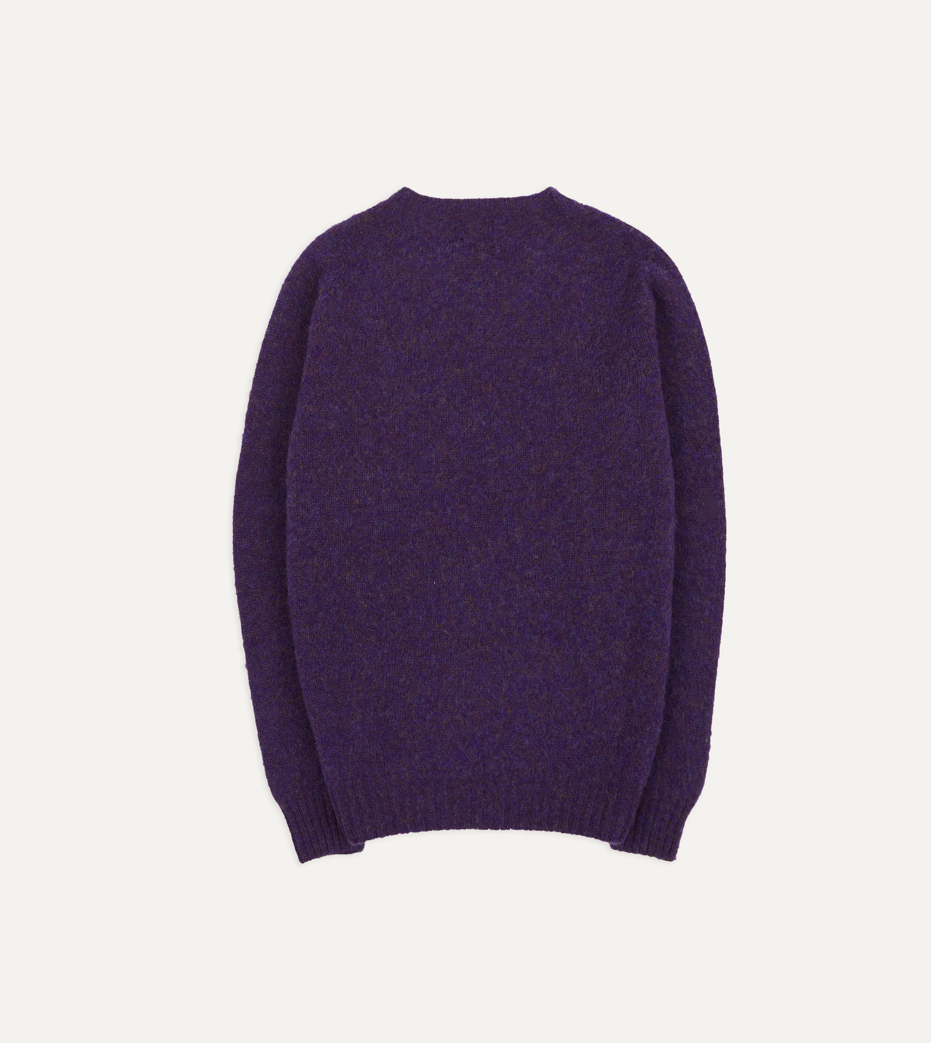Lavender Brushed Shetland Crew Neck Jumper - Image 5