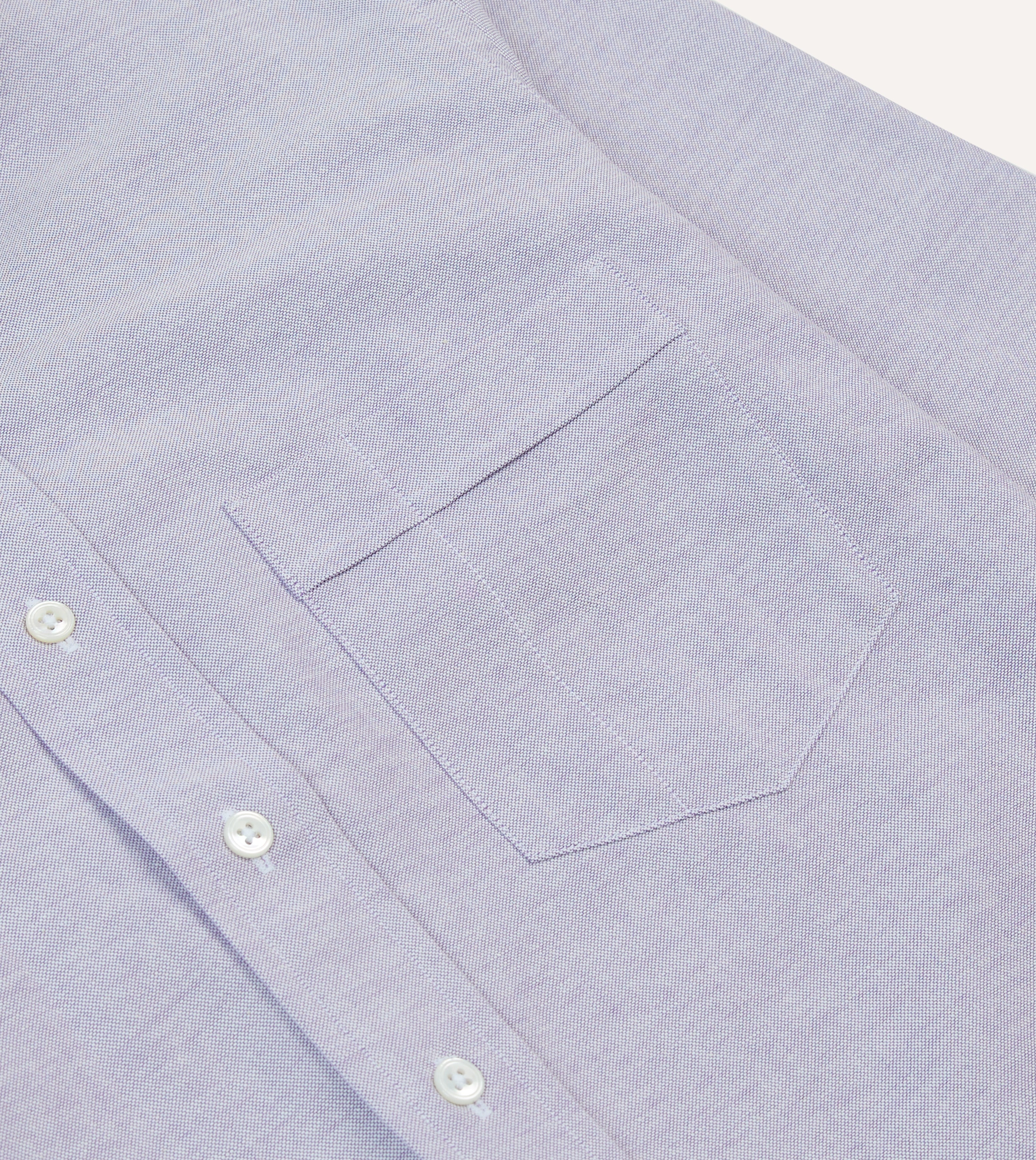 Lilac Cotton Oxford Cloth Button-Down Shirt - Image 4