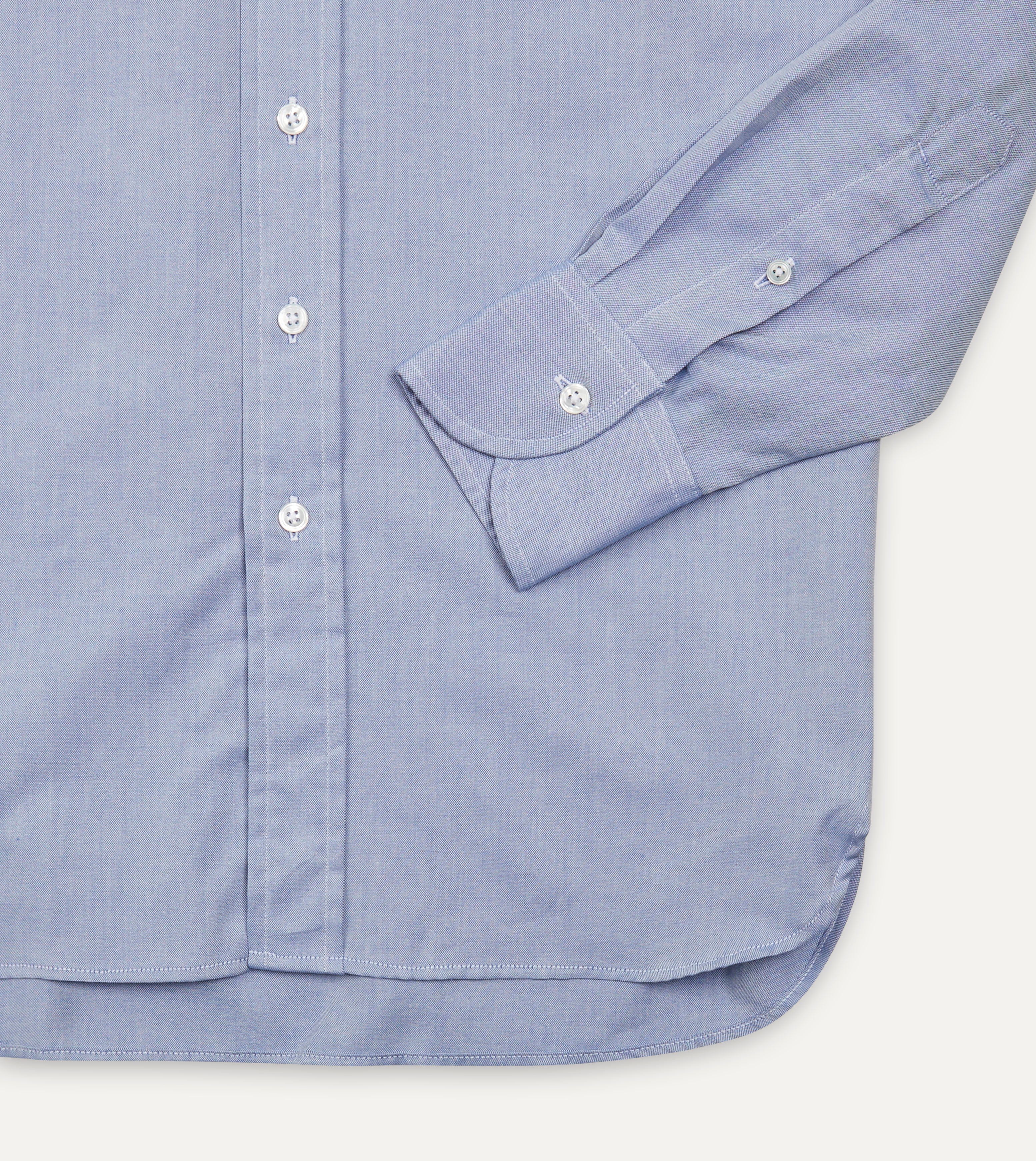 Navy Pinpoint Oxford Cotton Cloth Button-Down Shirt - Image 5