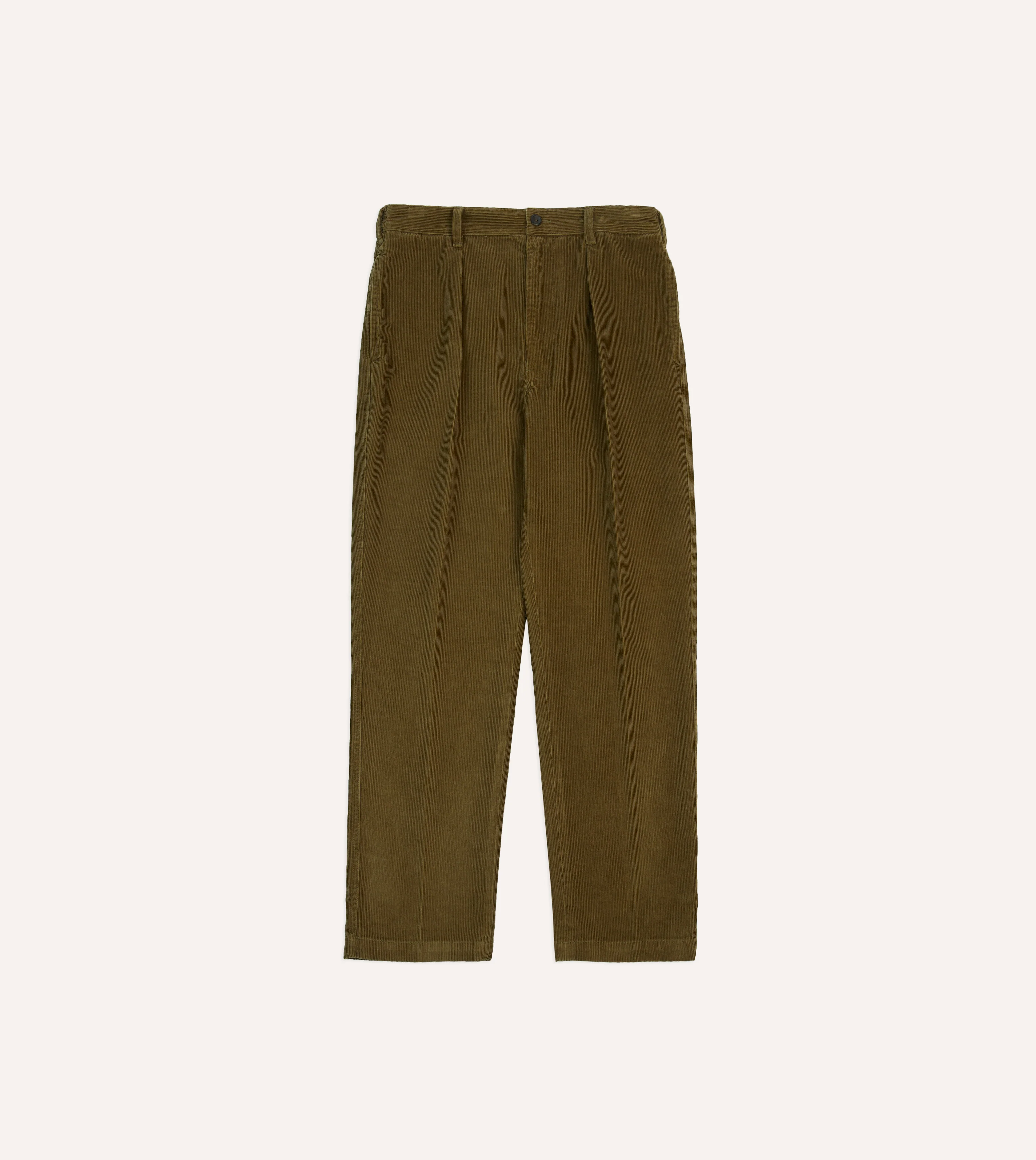 Olive Cotton Corduroy Field Games Trousers - Image 3