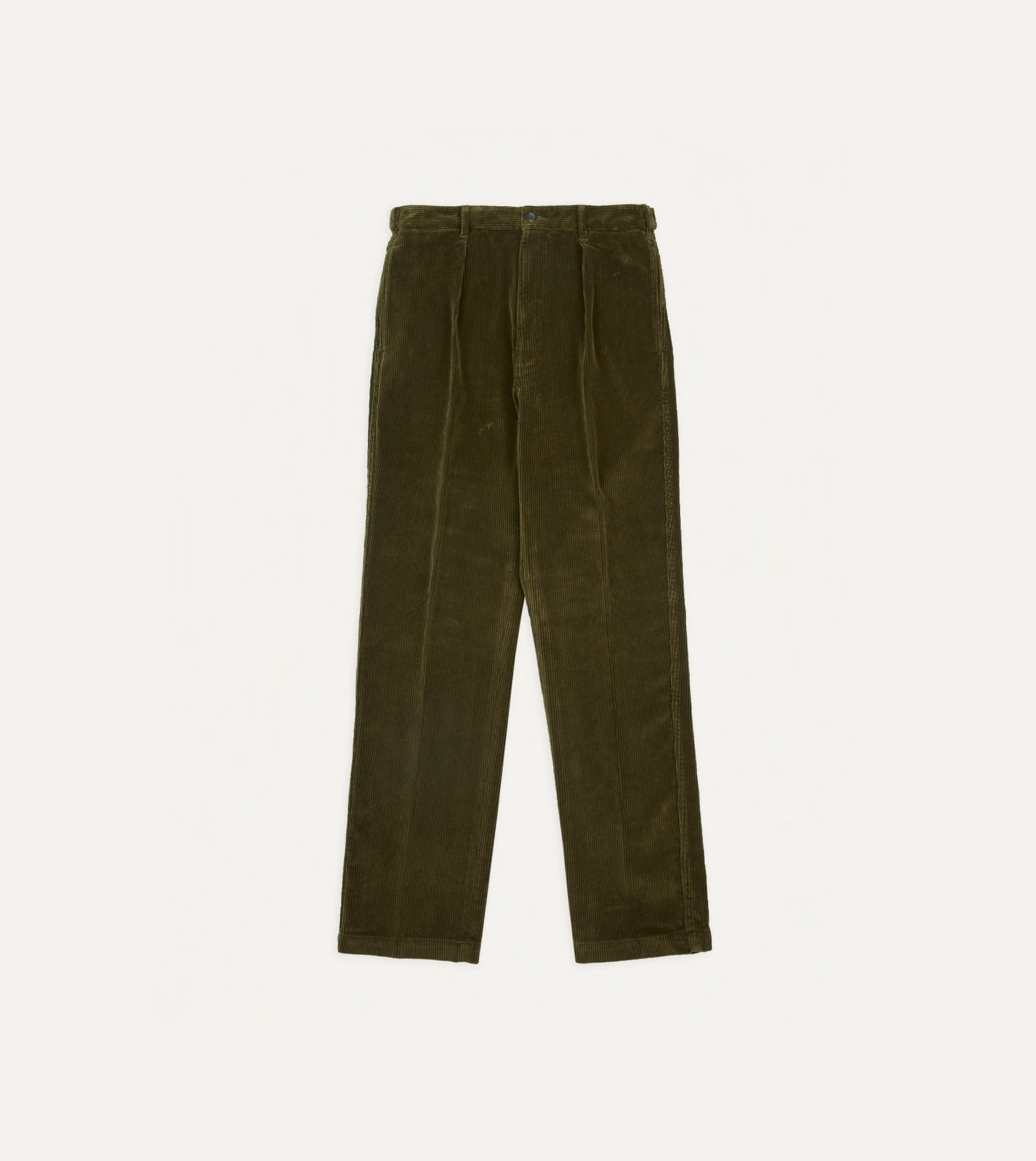 Olive Cotton Corduroy Games Trousers - Image 3
