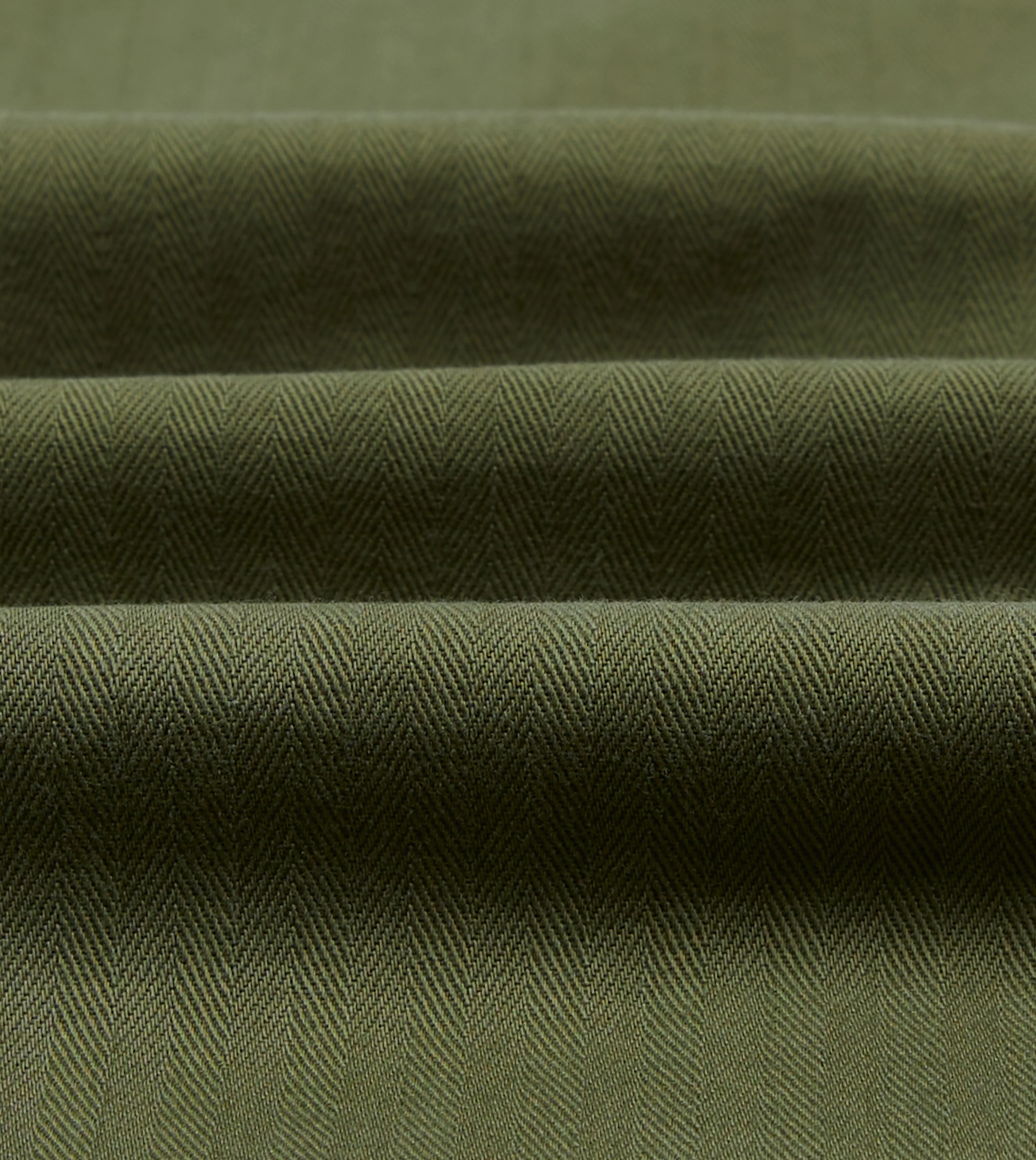 Olive Herringbone Cotton Jungle Jacket - Image 3