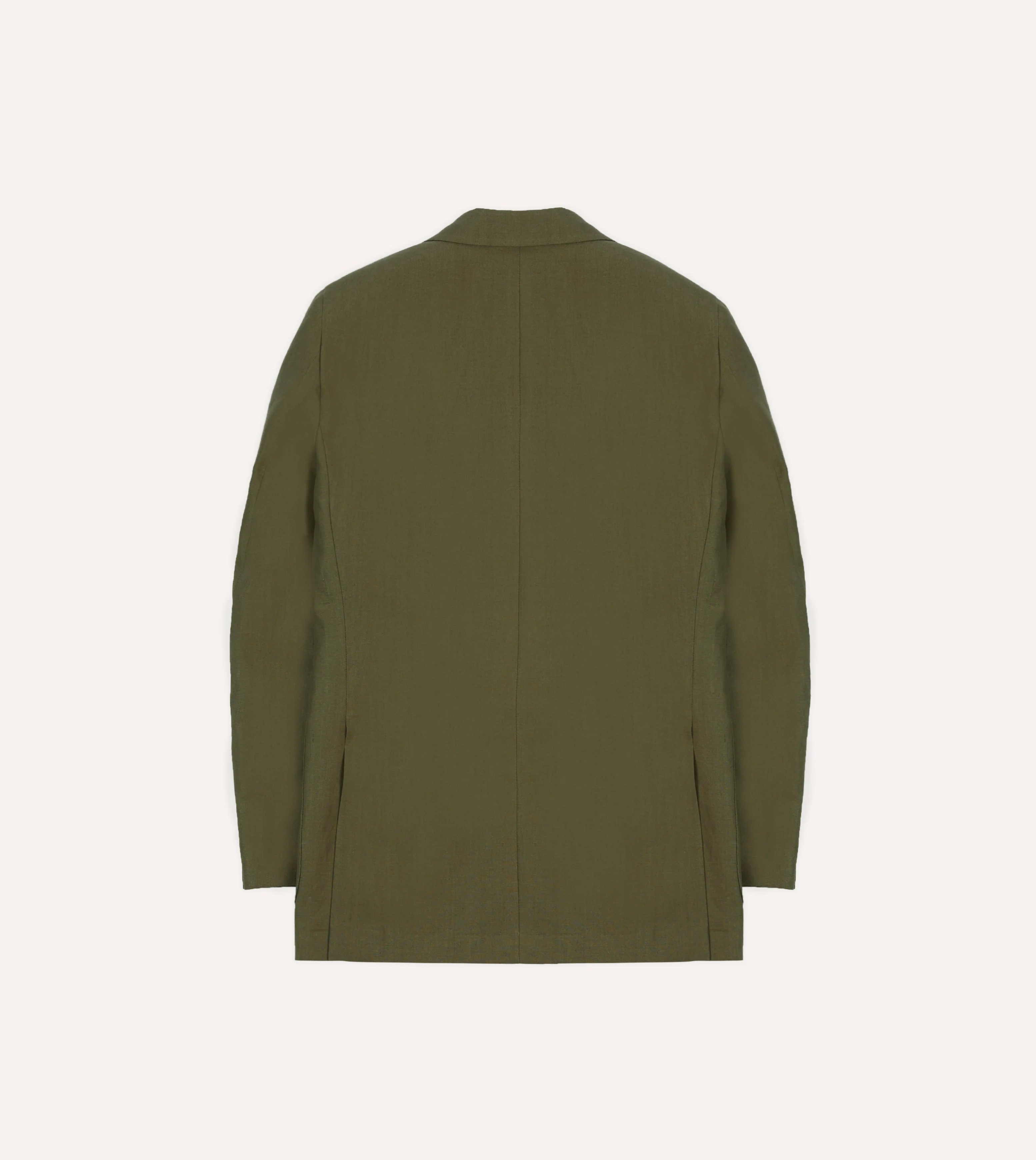 Olive Irish Linen Tailored Jacket - Image 7