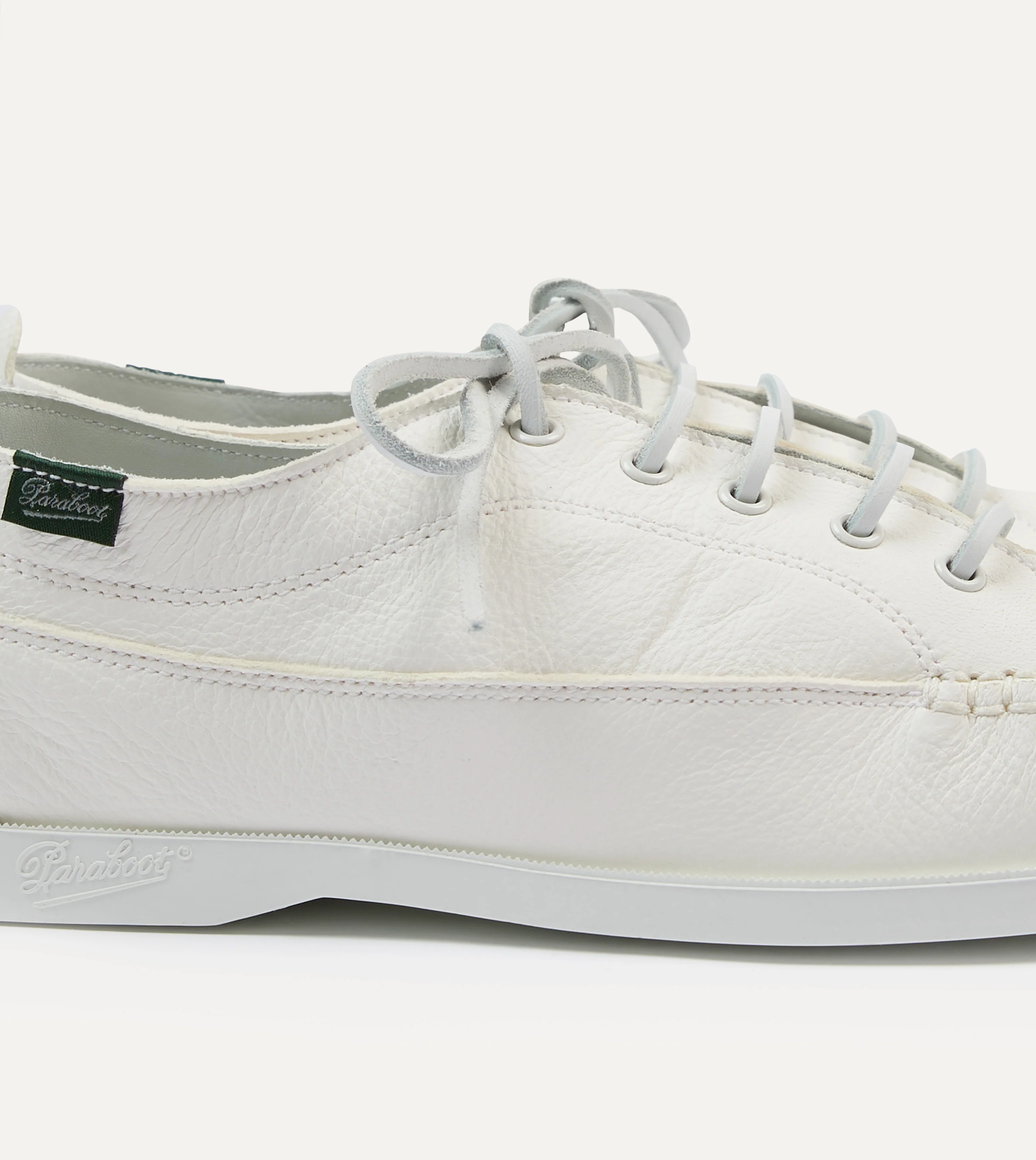 Paraboot Malibu Blanc Deer Leather Boat Shoe - Image 3