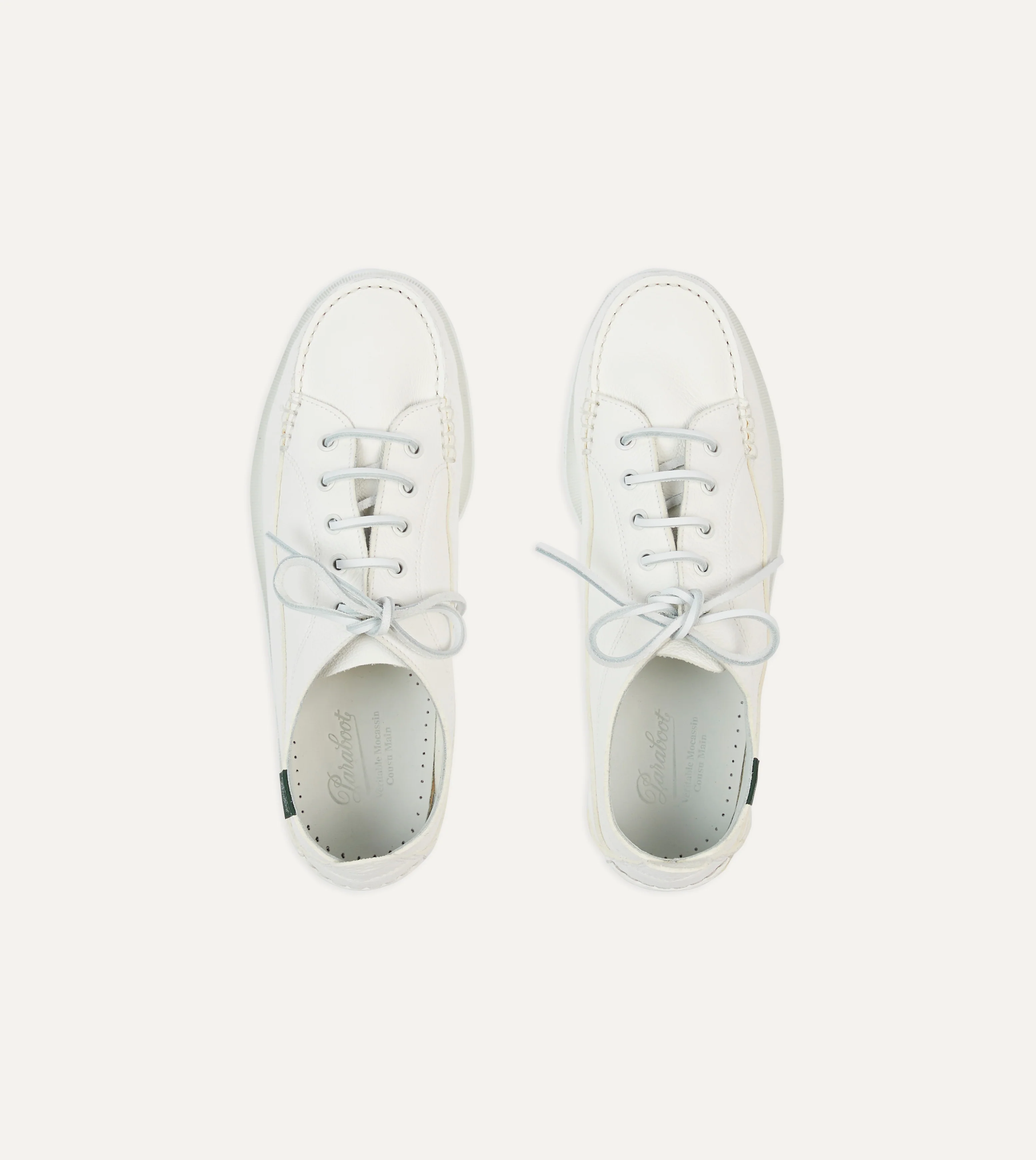 Paraboot Malibu Blanc Deer Leather Boat Shoe - Image 4