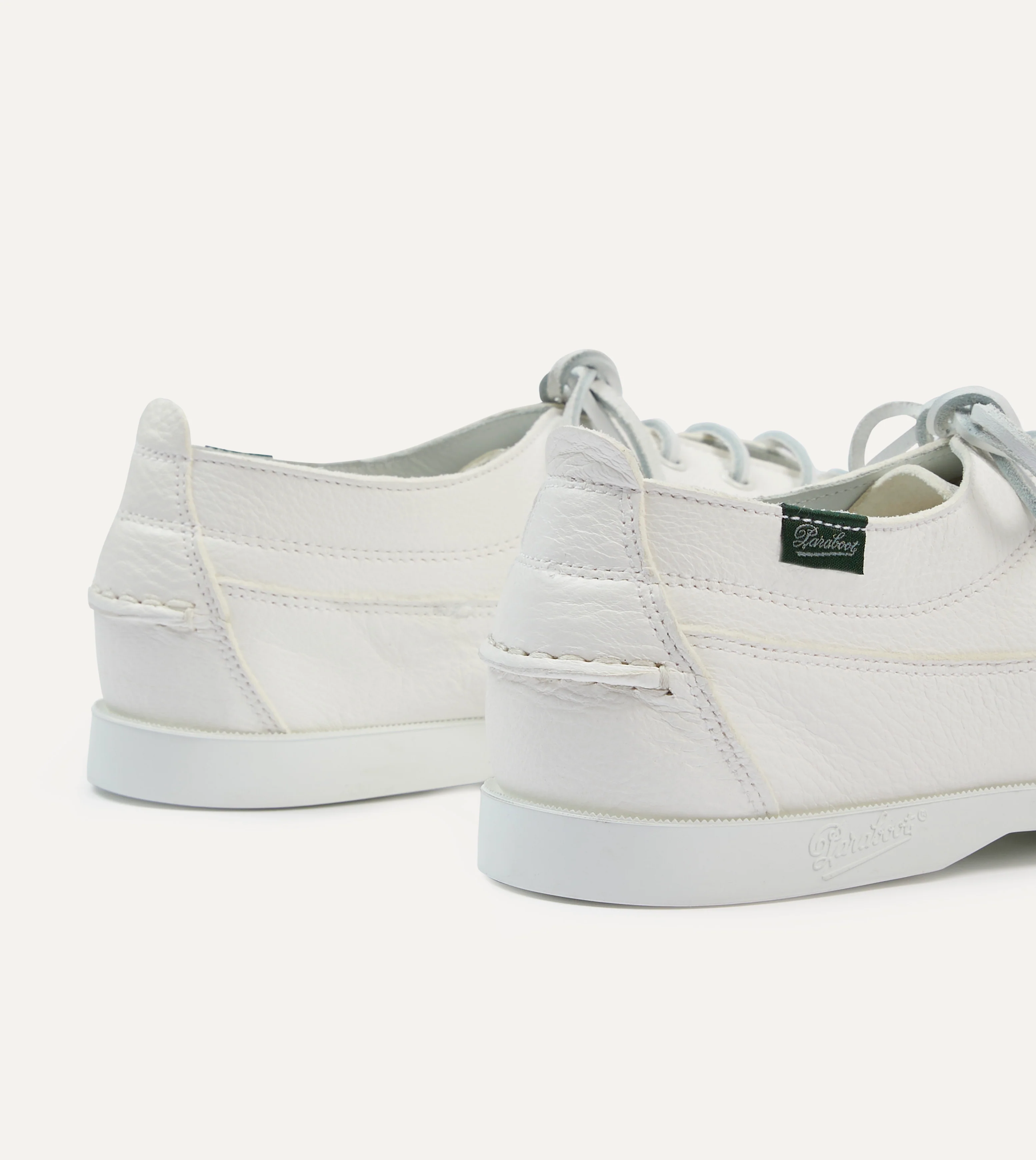 Paraboot Malibu Blanc Deer Leather Boat Shoe - Image 5