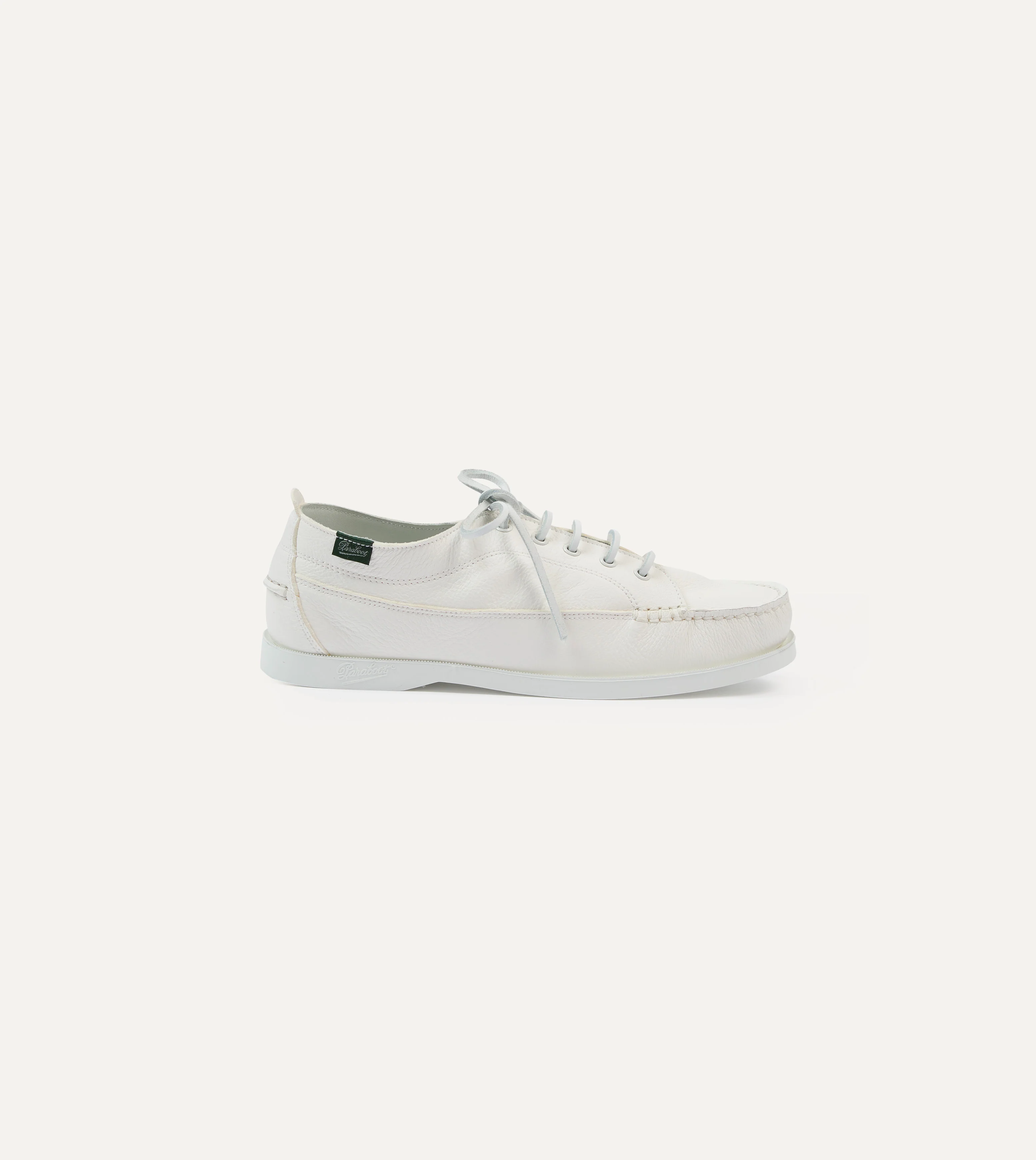 Paraboot Malibu Blanc Deer Leather Boat Shoe - Image 6