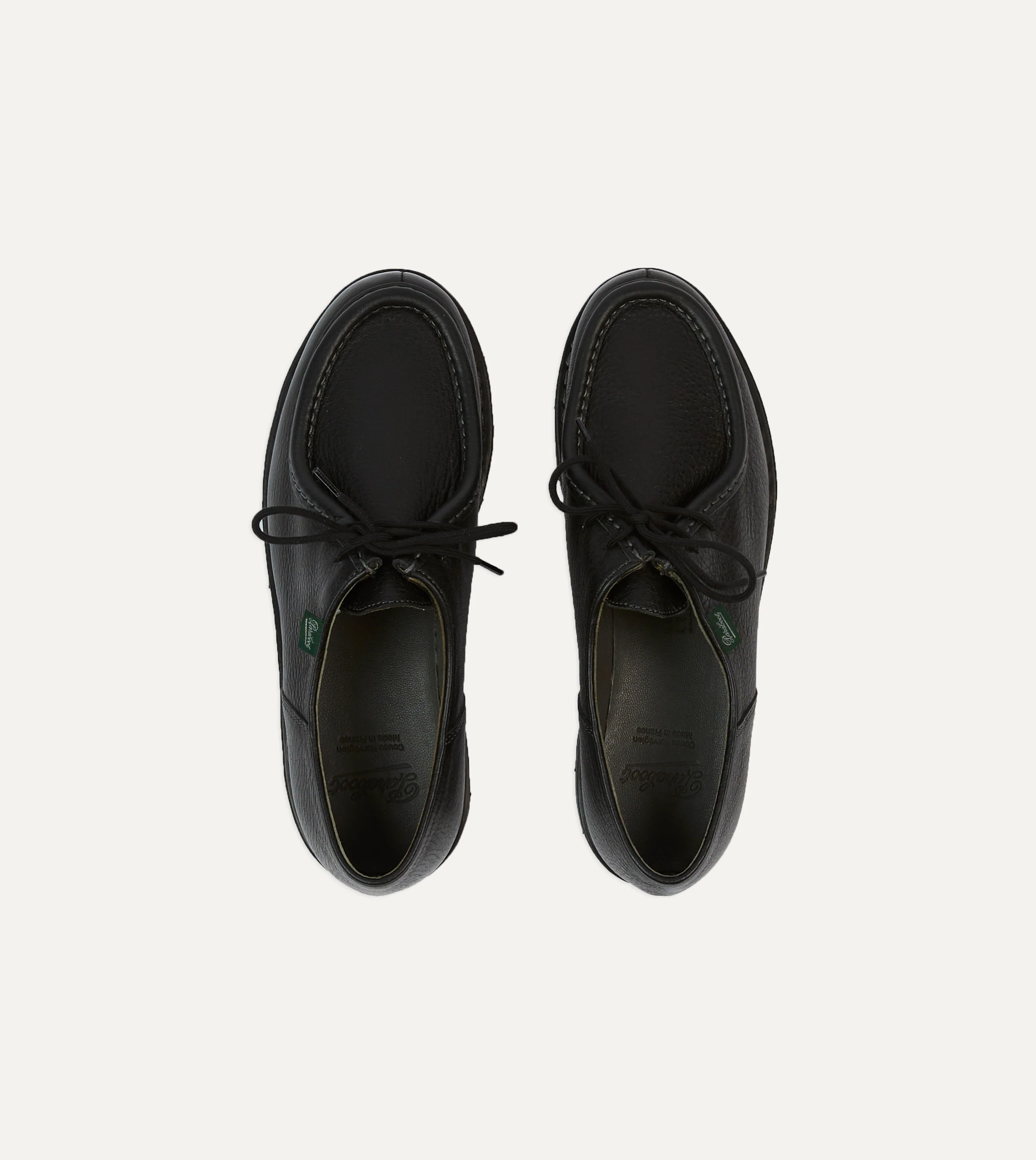 Paraboot Michael Noir Deer Leather Derby Shoe - Image 4