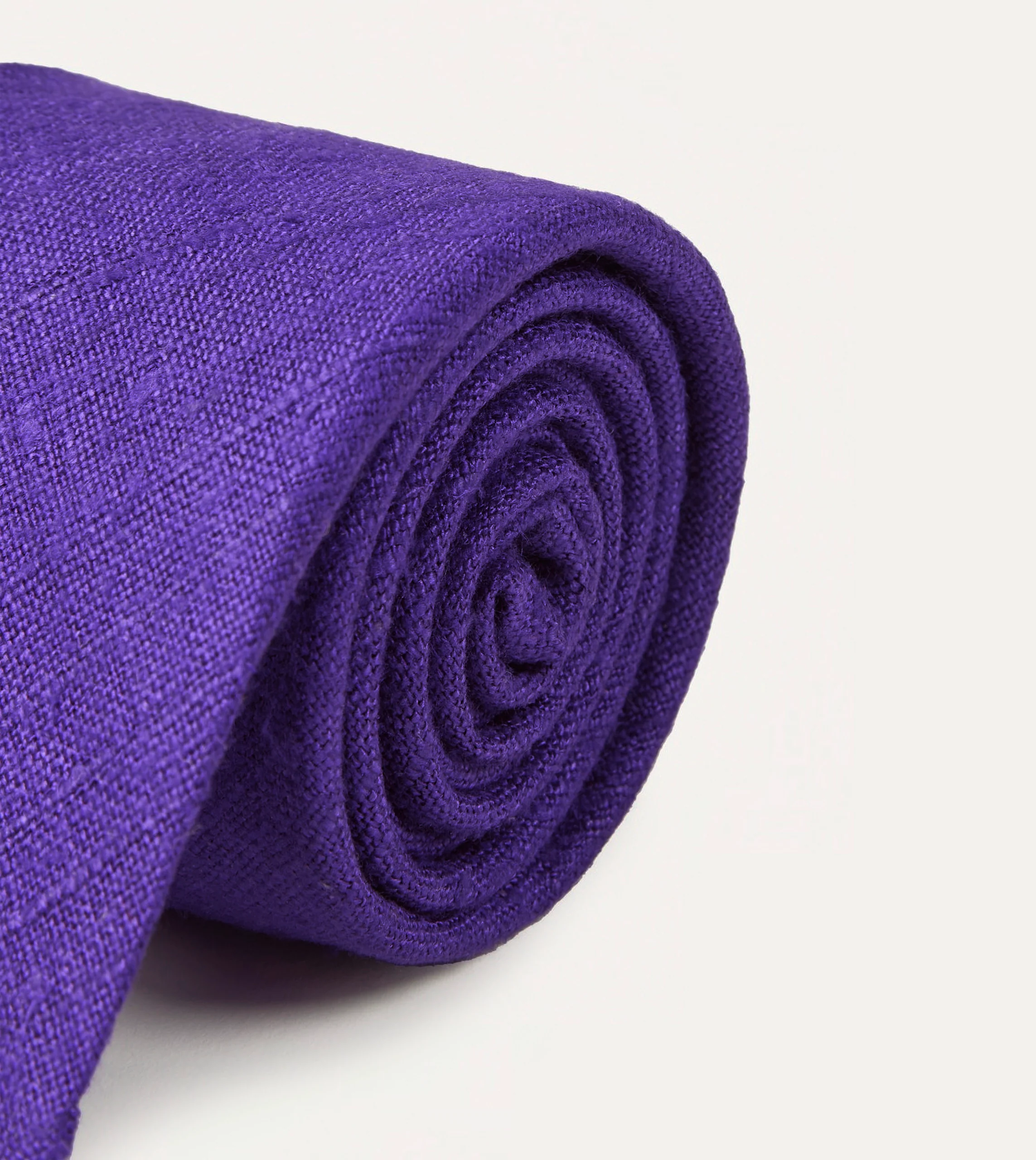 Purple Tussah Hand Rolled Silk Tie - Image 3
