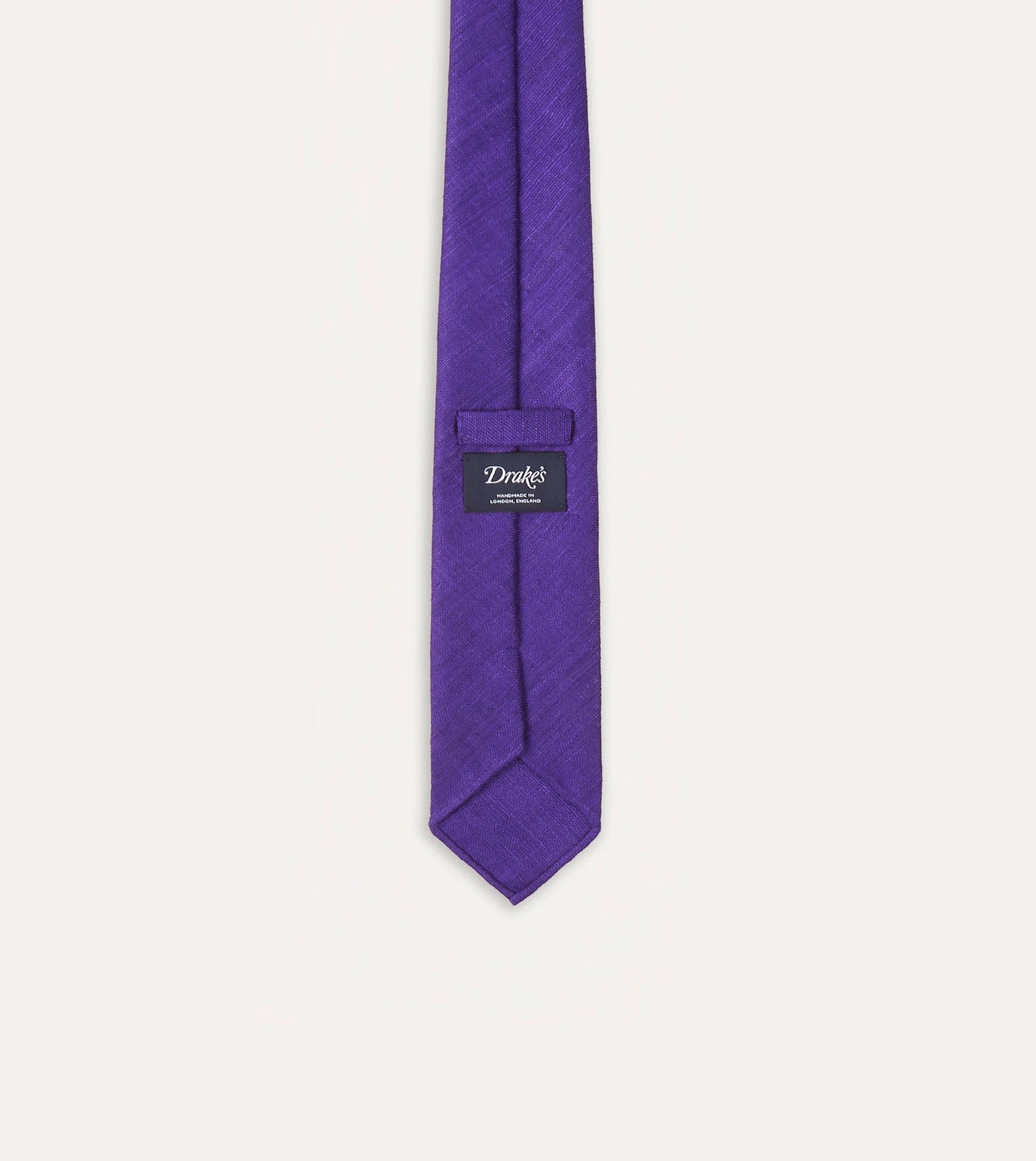 Purple Tussah Hand Rolled Silk Tie - Image 5