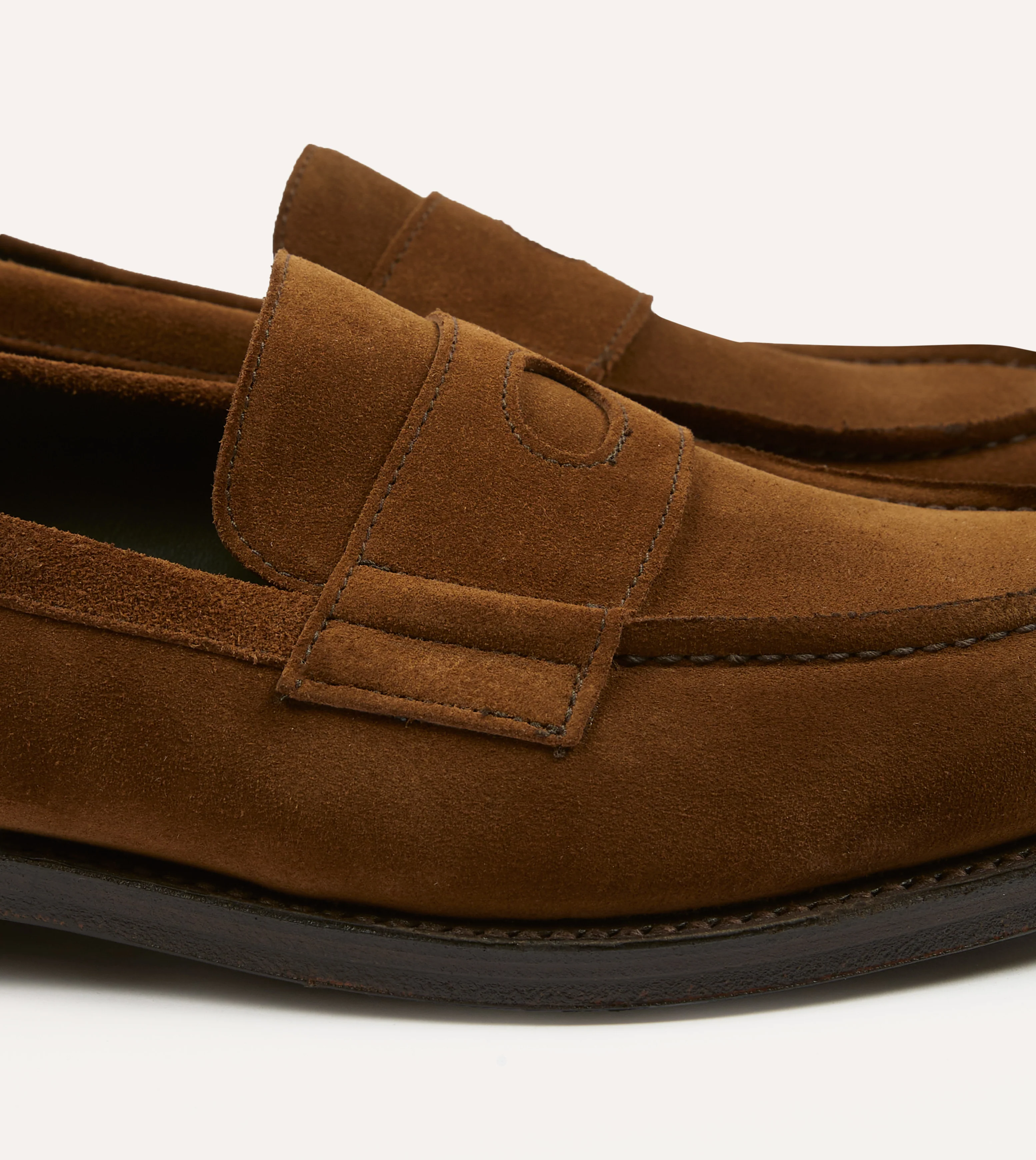 Snuff Suede Charles Goodyear Welted Penny Loafer - Image 3