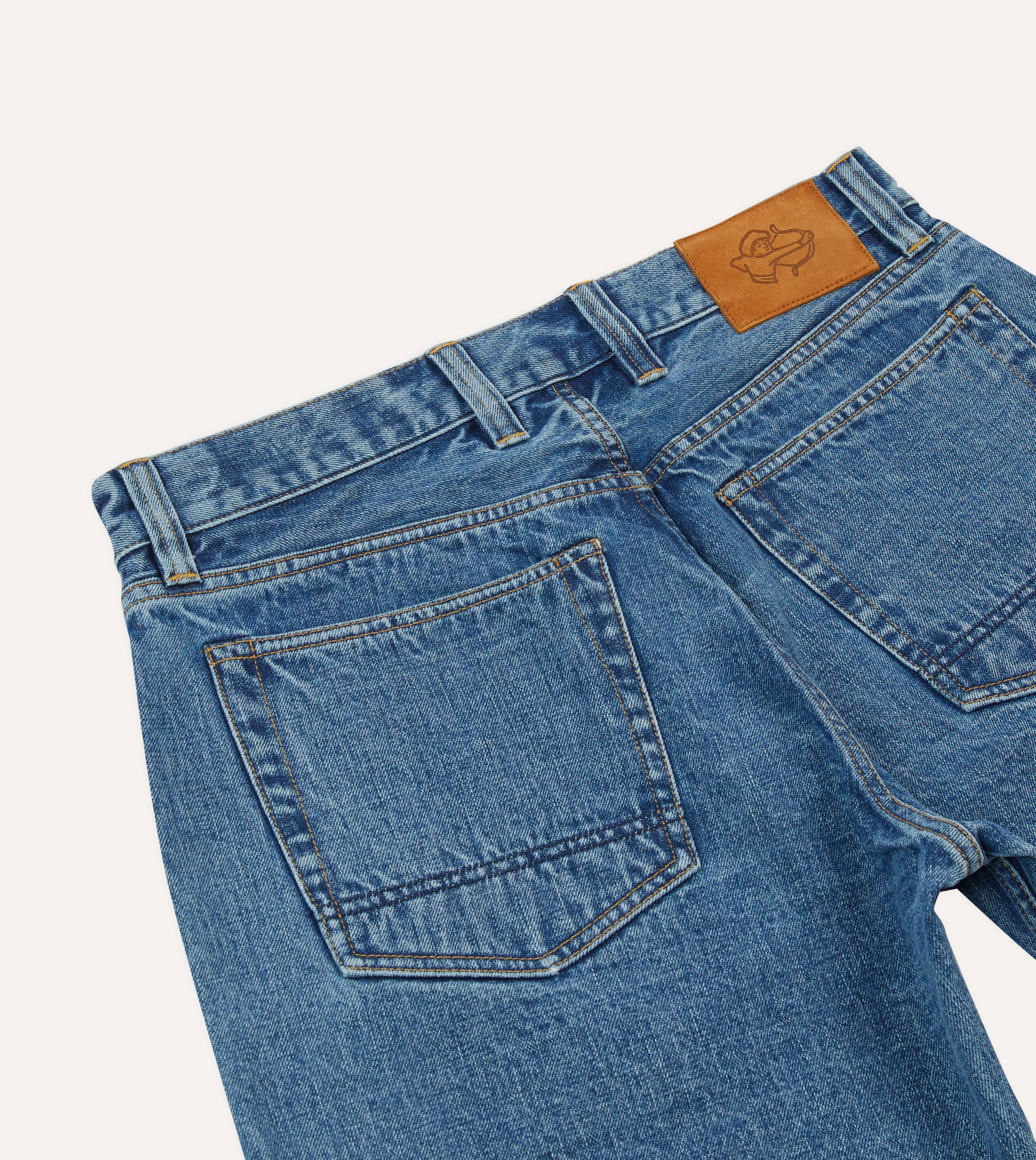 Stone Wash 12.7oz Selvedge Denim Five-Pocket Shorts - Image 4