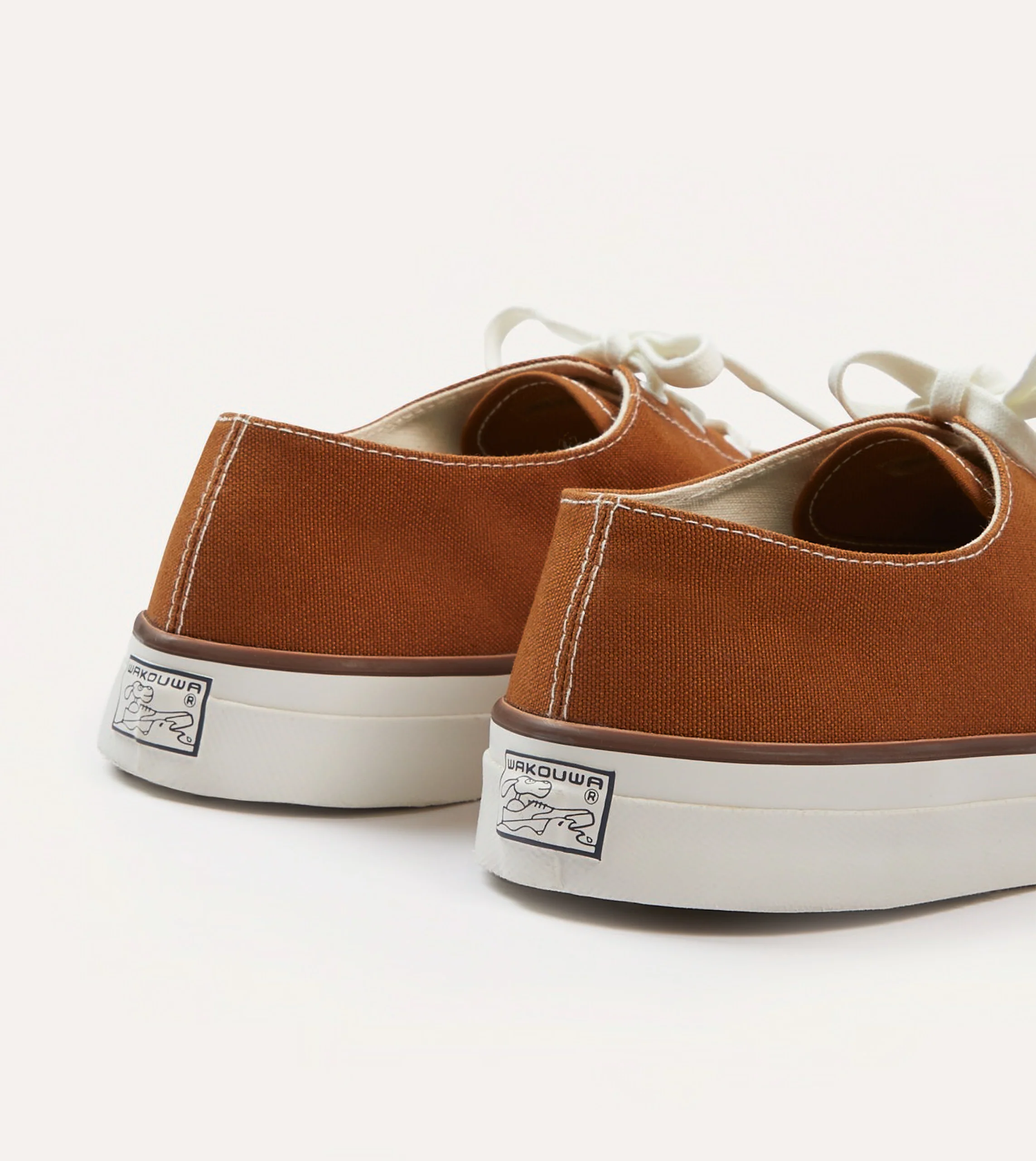 Wakouwa by Anatomica Brown Cotton Canvas Oxford Trainers - Image 5