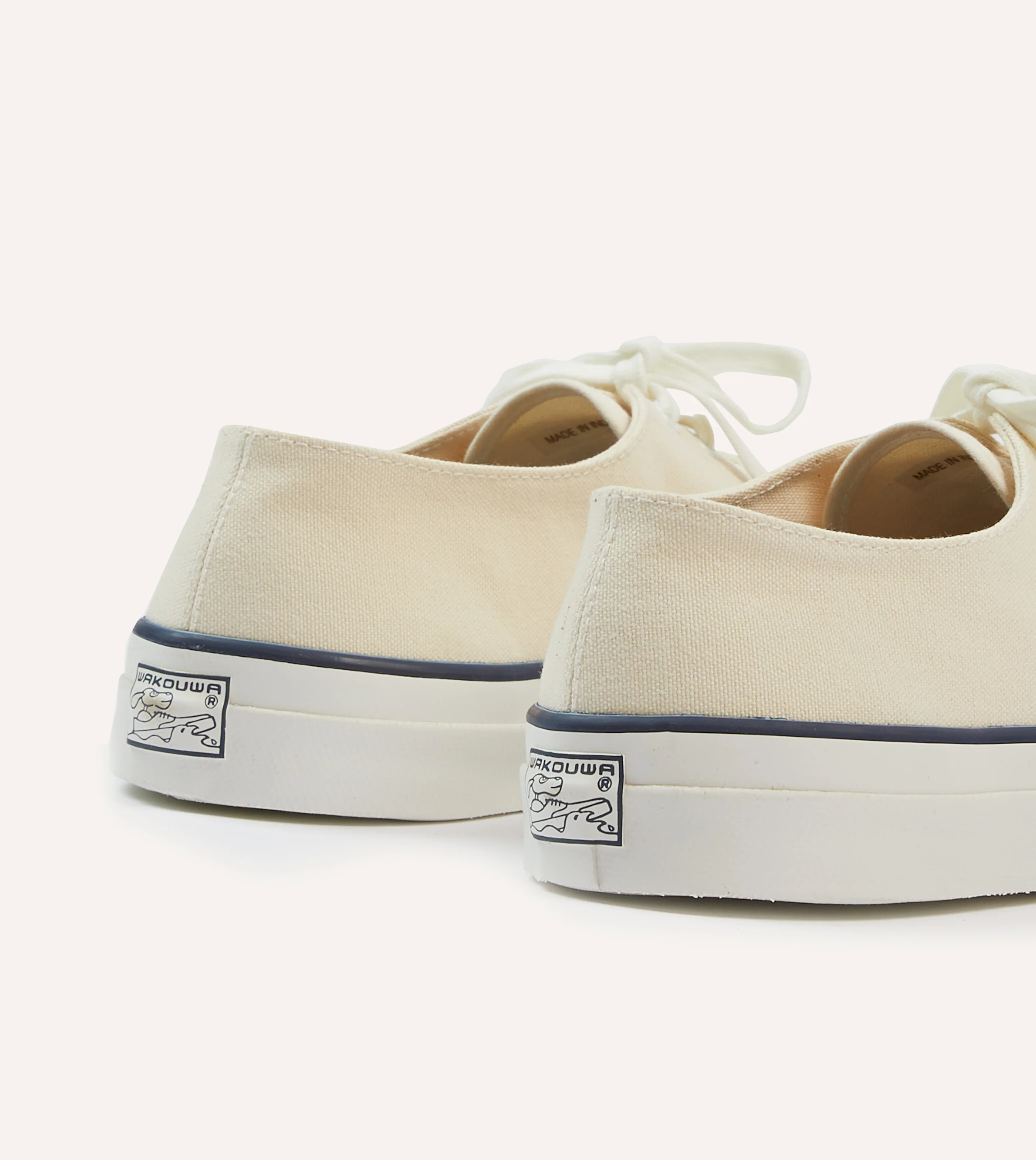 Wakouwa by Anatomica Ecru Cotton Canvas Oxford Trainers - Image 5