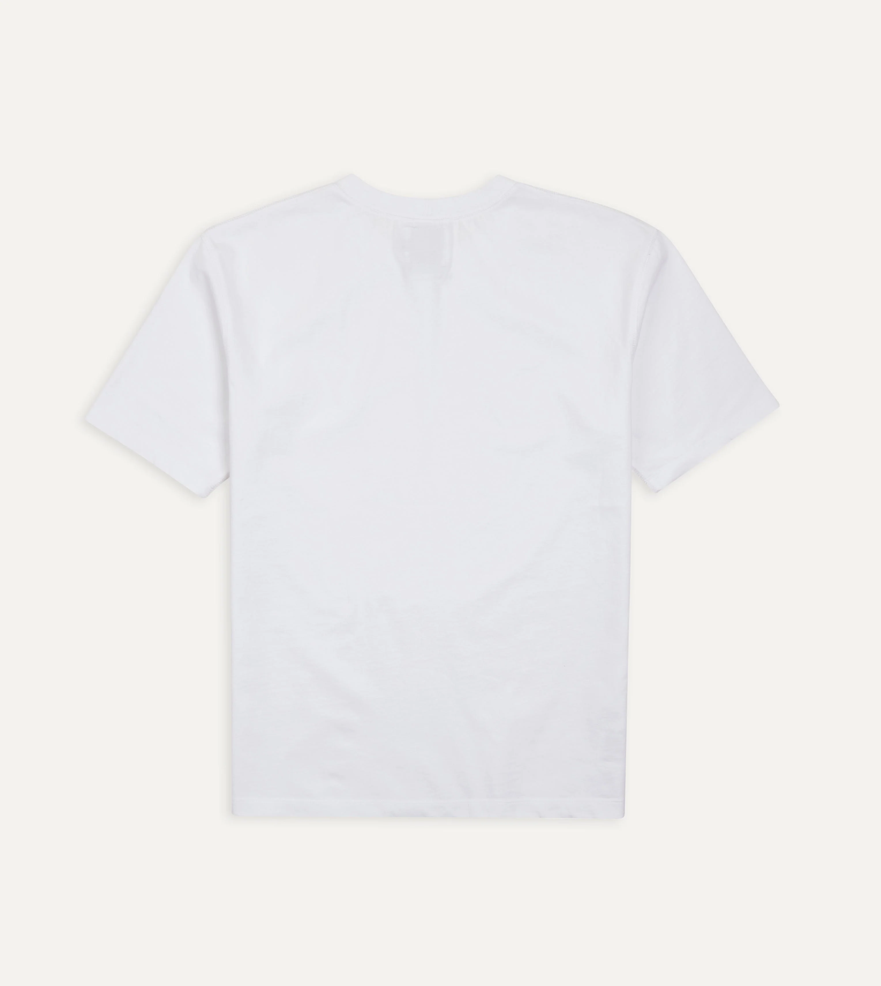 White Cotton Crew Neck Hiking T-Shirt - Image 5